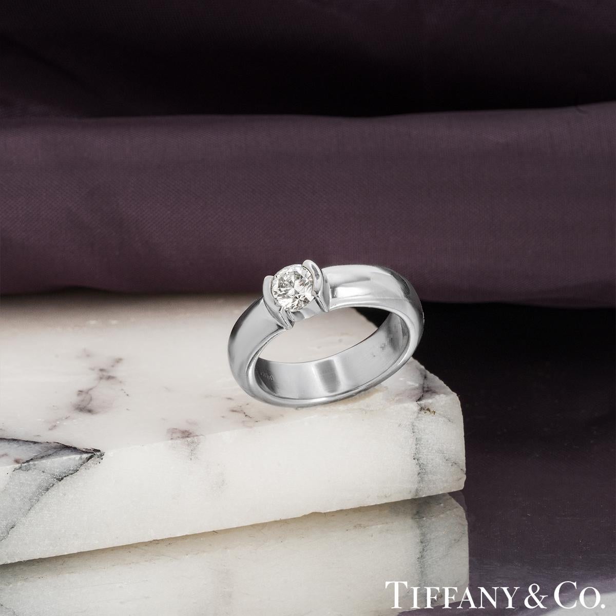 Tiffany & Co. Diamond Etoile Platinum Engagement Ring F/VS1 3
