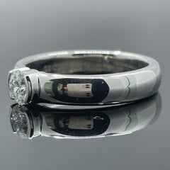 Tiffany & Co Diamond Etoile Solitaire Platinum Ring 0.28ct