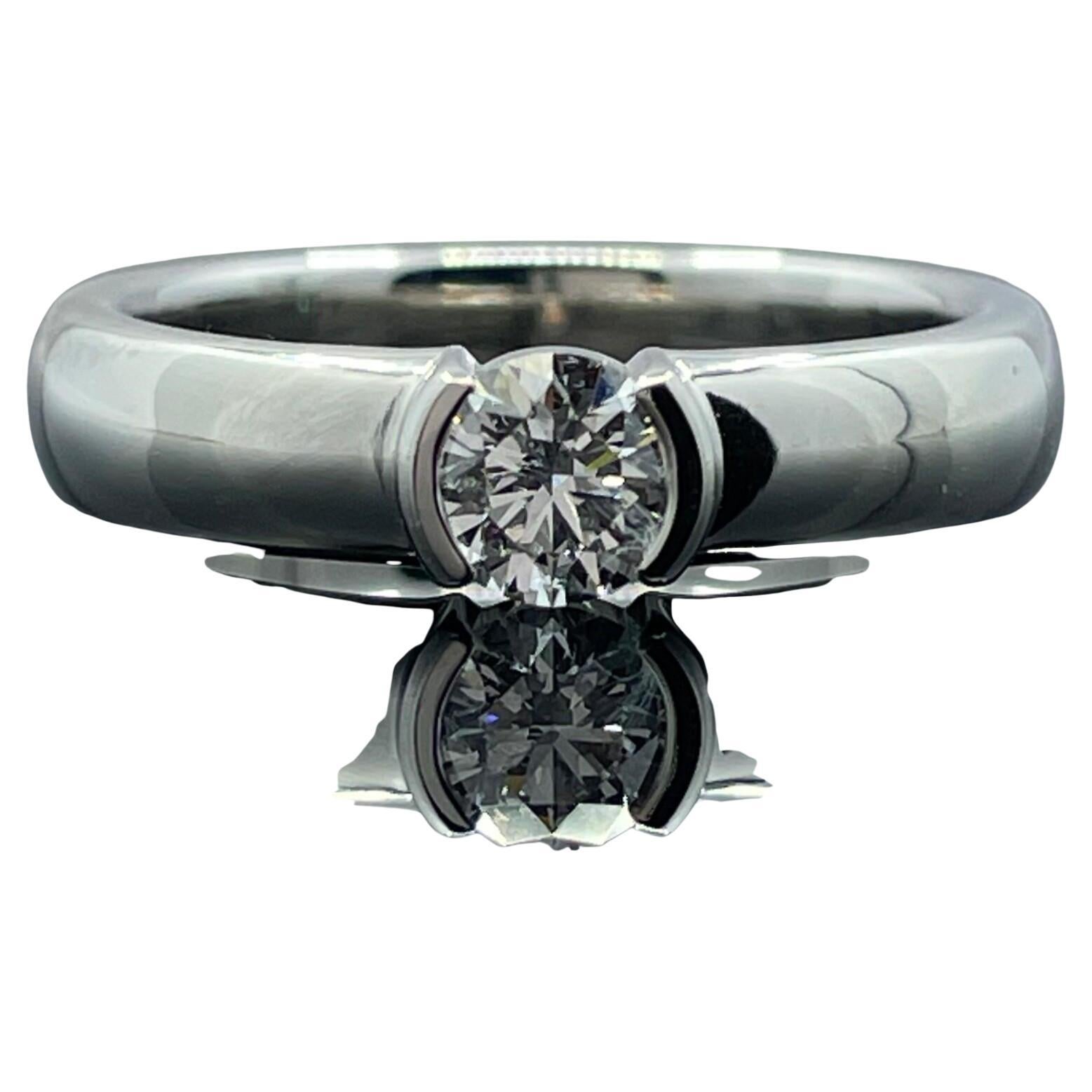 Tiffany & Co. Anello solitario in platino con diamante Etoile da 0,28 ct. in vendita