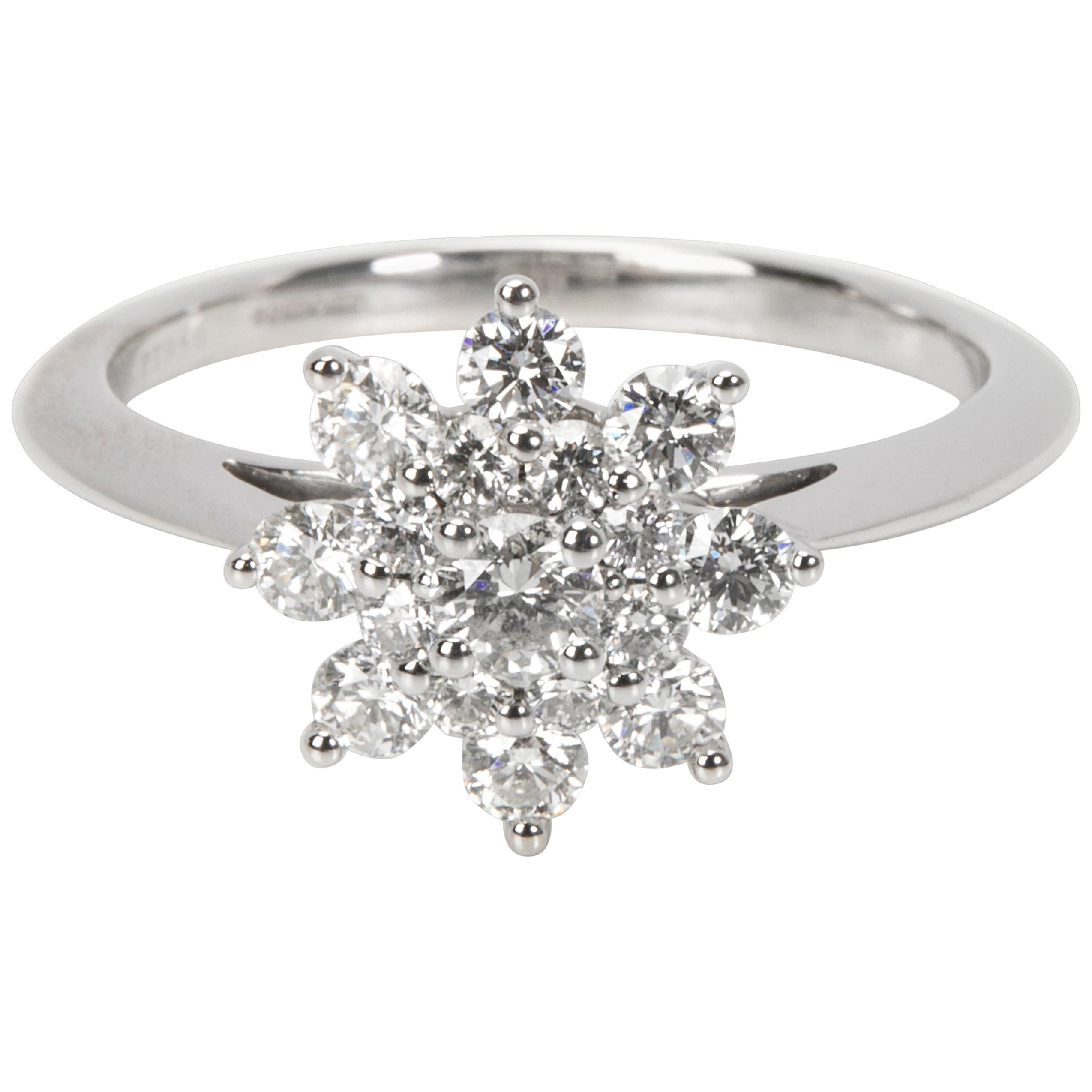 Tiffany & Co. Diamond Flower Ring in Platinum 0.60 Carat