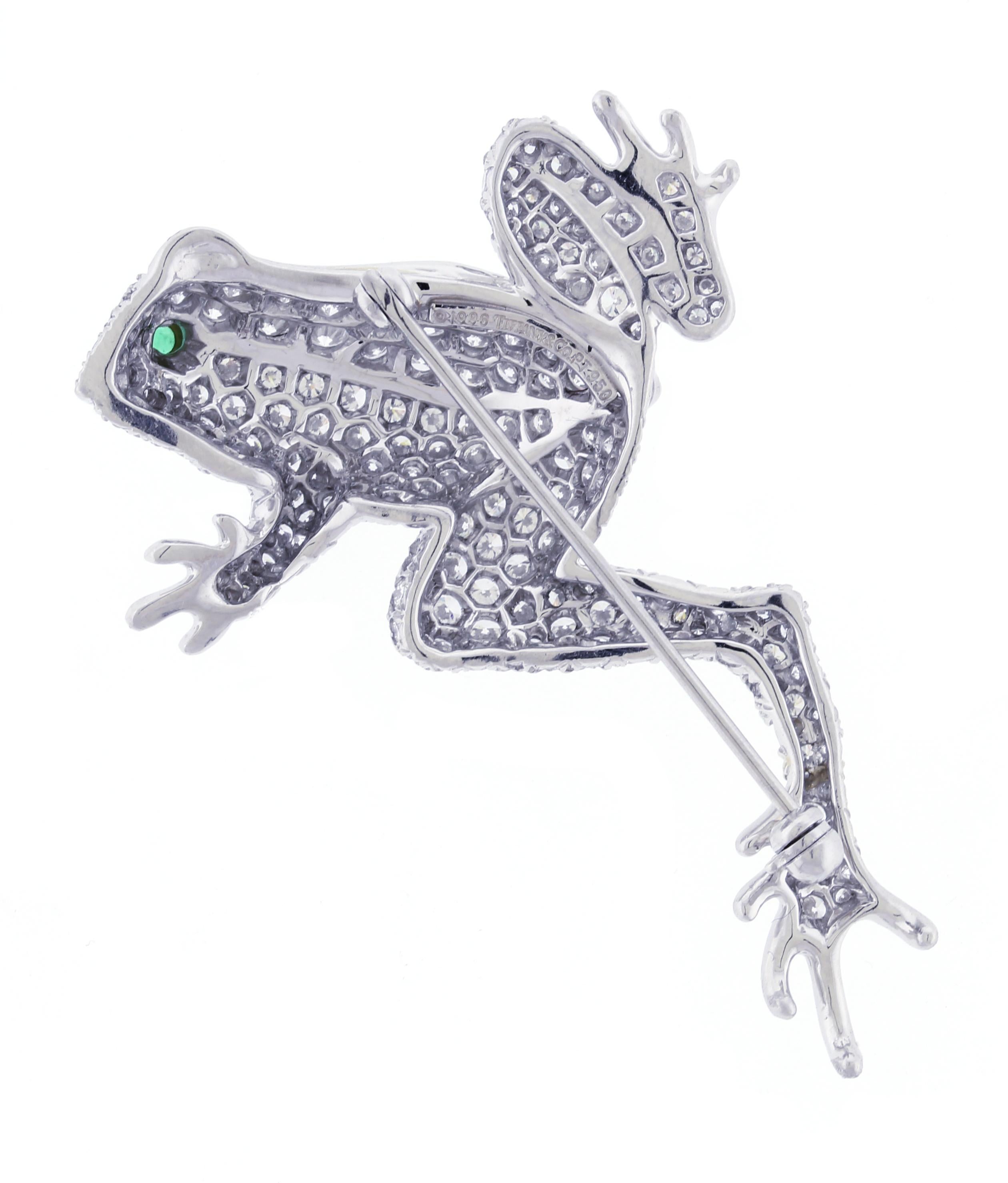 Tiffany & Co Diamond Frog Brooch In Excellent Condition For Sale In Bethesda, MD