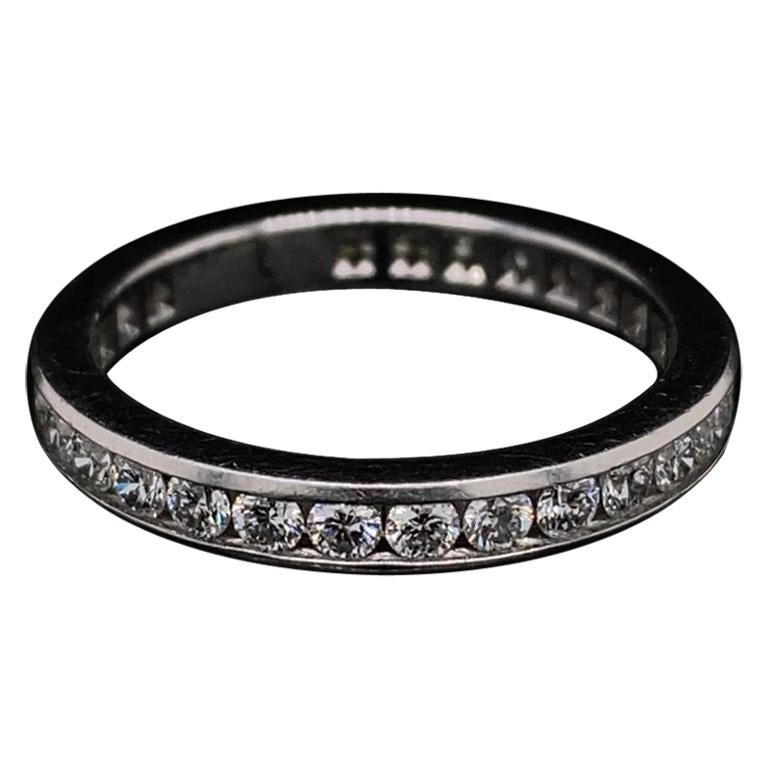 Tiffany & Co. Platinring mit Diamant in voller Eternity-Ring