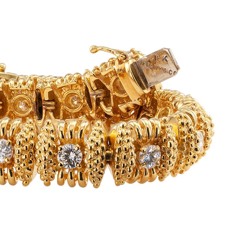 Tiffany and Co. Diamond Gold Bracelet For Sale at 1stdibs