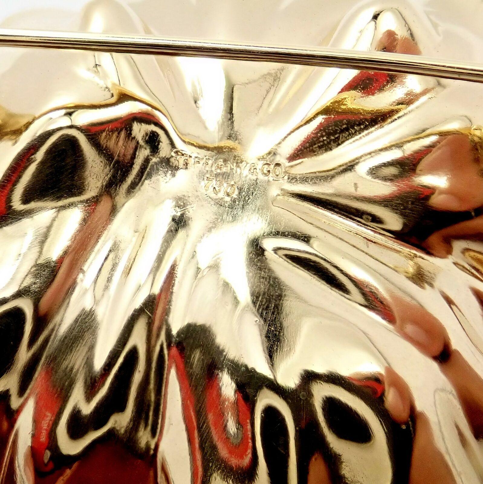 Taille brillant Tiffany & Co Broche fleur en or et diamants en vente