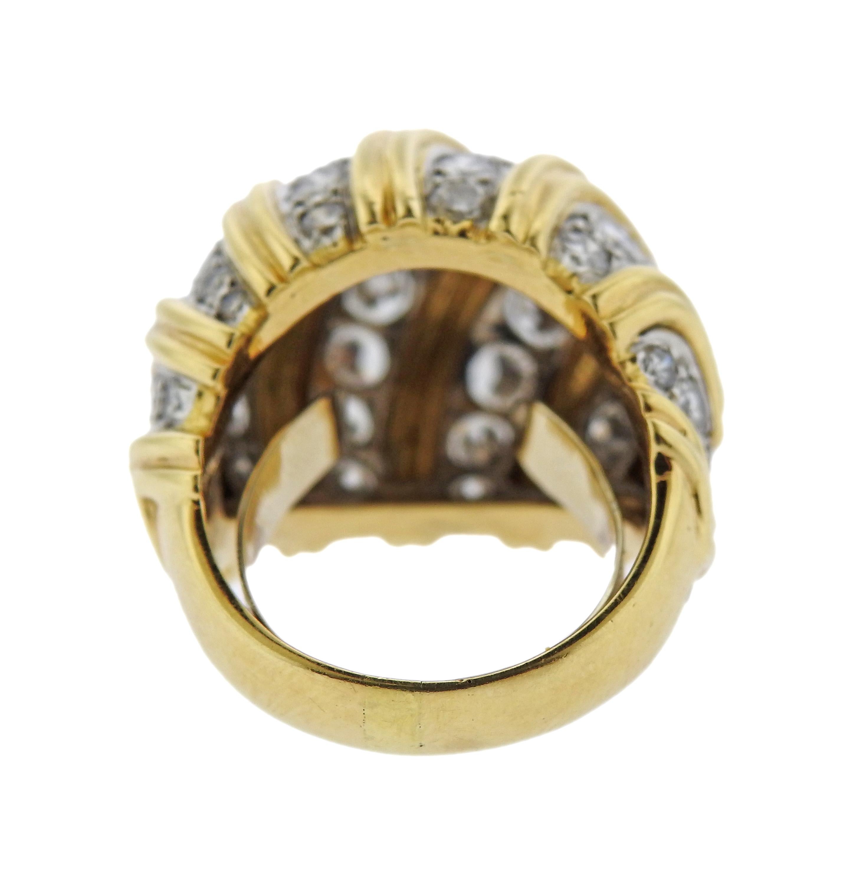 Taille ronde Tiffany & Co Diamond Golding Co Dome Ring en vente
