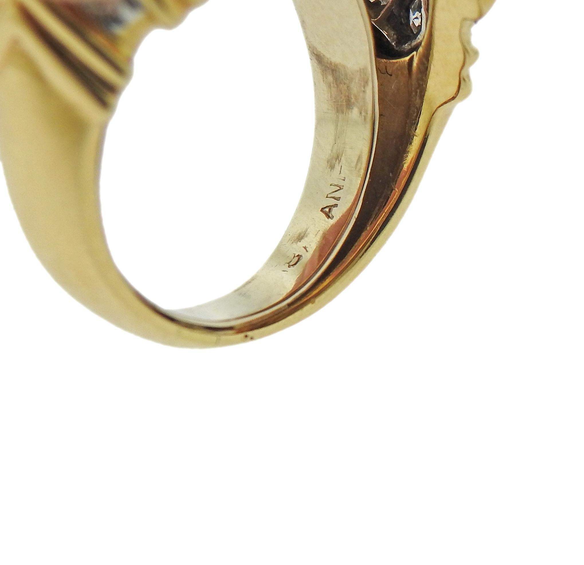 Tiffany & Co Diamond Golding Co Dome Ring Excellent état - En vente à New York, NY