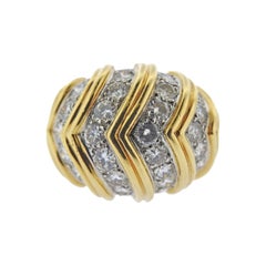 Tiffany & Co Diamond Gold Dome Ring