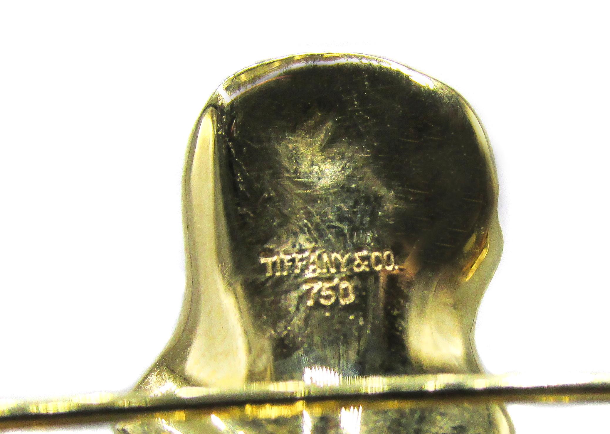 Tiffany & Co. Diamond Gold Flower Brooch (Zeitgenössisch)