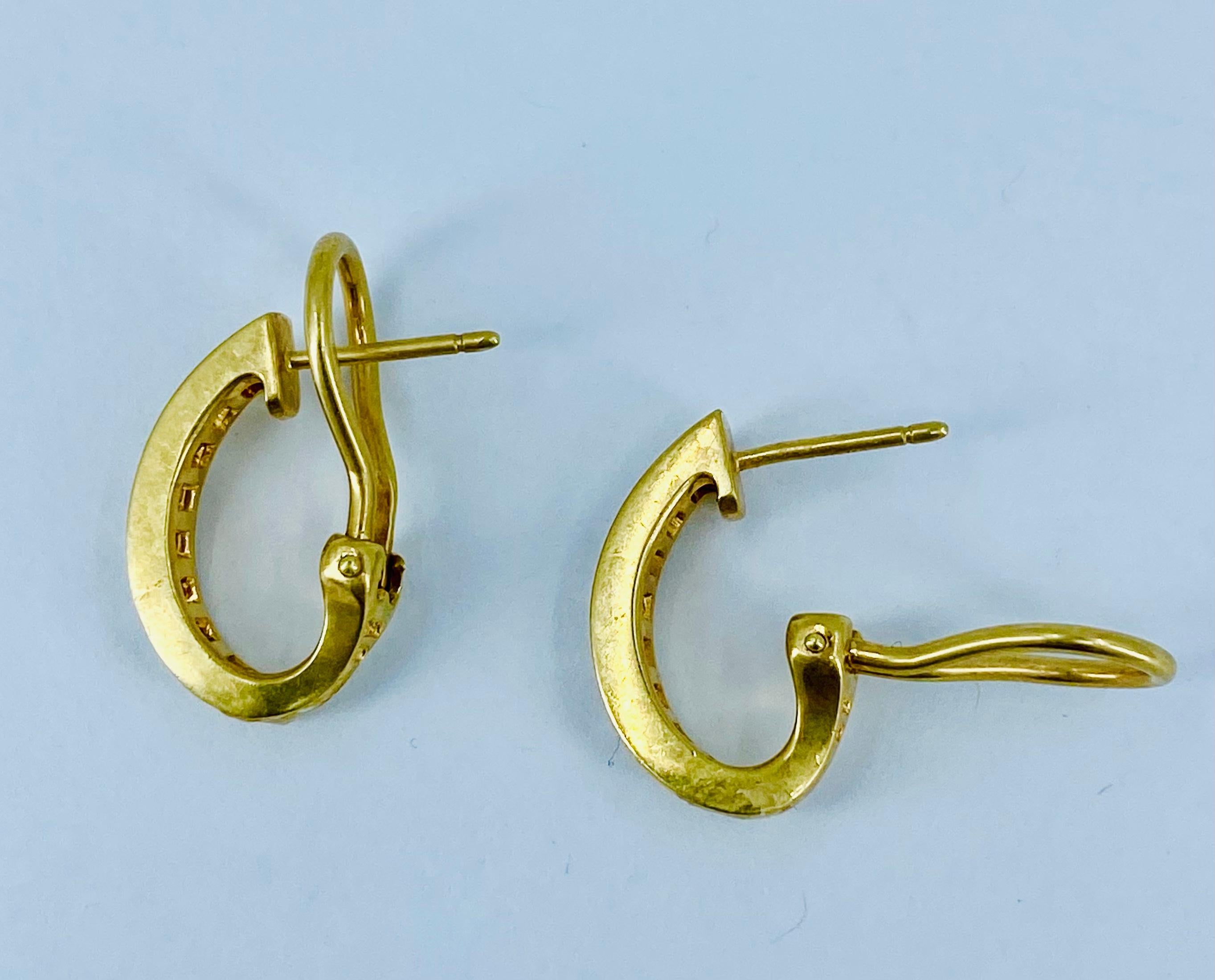 Women's Tiffany & Co. Diamond Gold Hoop Earrings