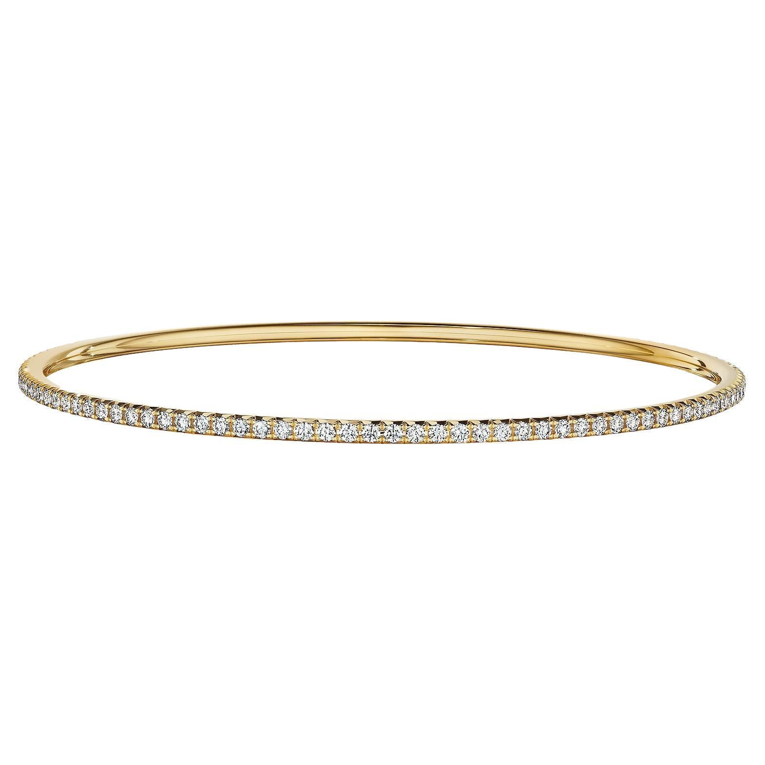 Tiffany & Co. Diamond Gold Modernist Bangle Bracelet