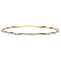 Tiffany & Co. Diamond Gold Modernist Bangle Bracelet
