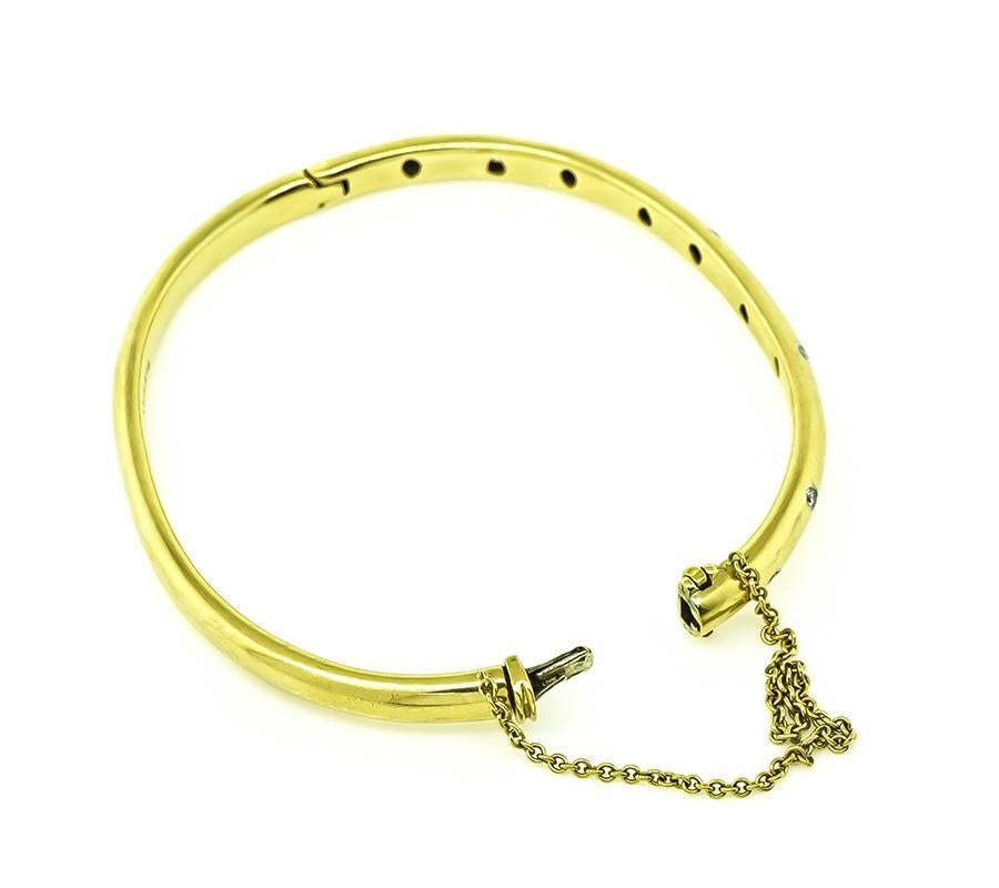 Etoile-Armreif aus Gold und Platin von Tiffany & Co mit Diamanten im Zustand „Gut“ in New York, NY