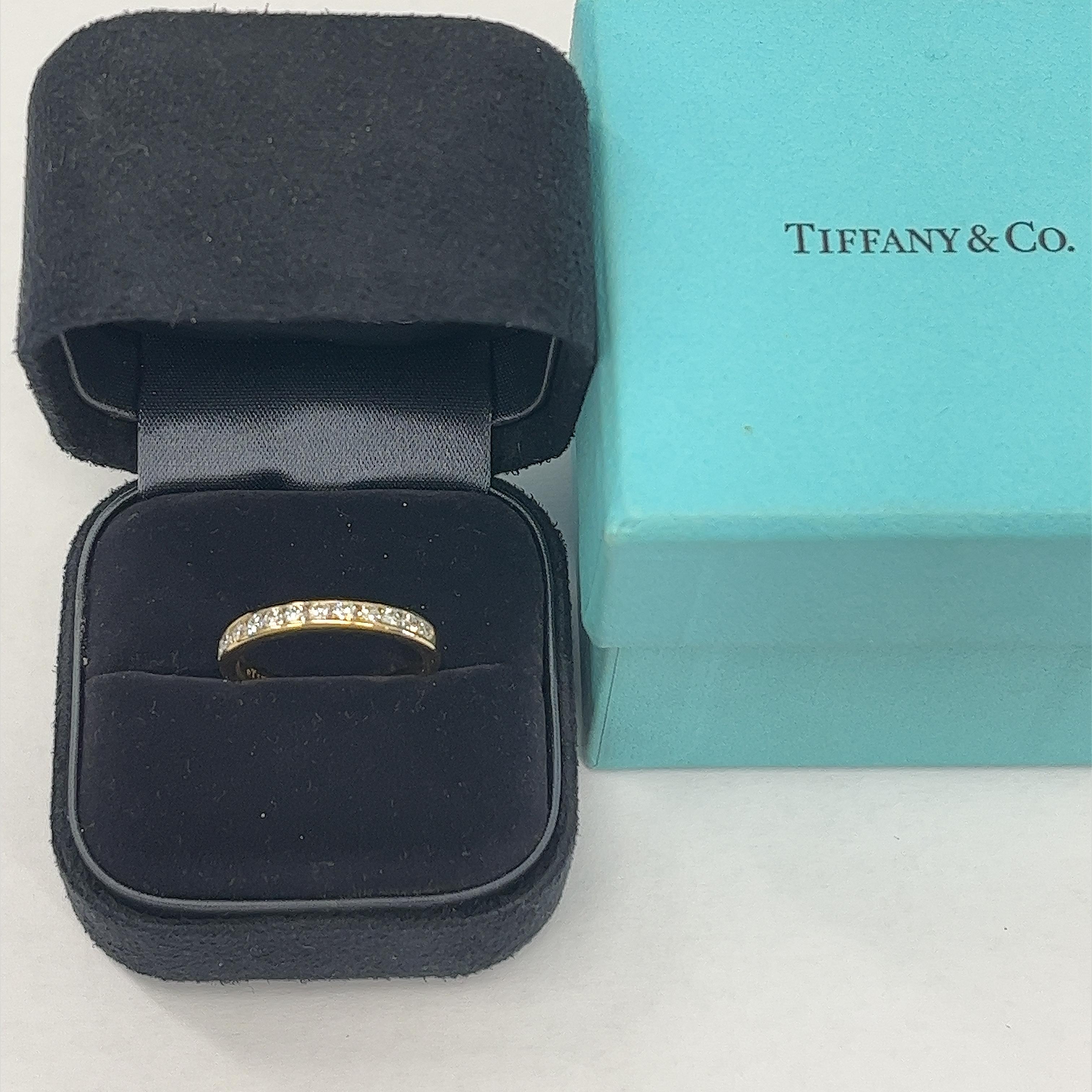 Tiffany & Co. Diamond Half Eternity Band set with 0.40ct diamonds in 18ct Yellow For Sale 2