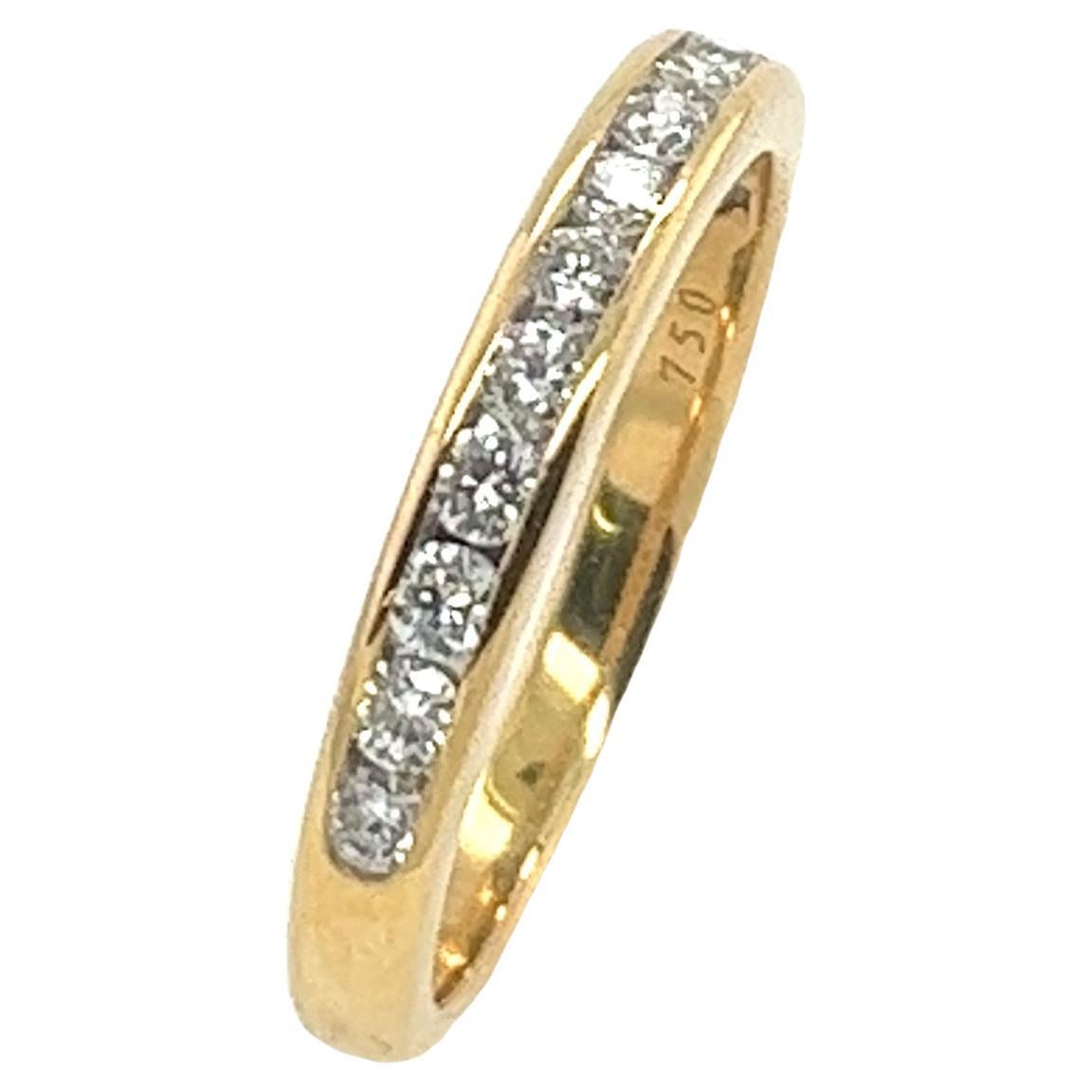 Tiffany & Co. Diamond Half Eternity Band set with 0.40ct diamonds in 18ct Yellow For Sale