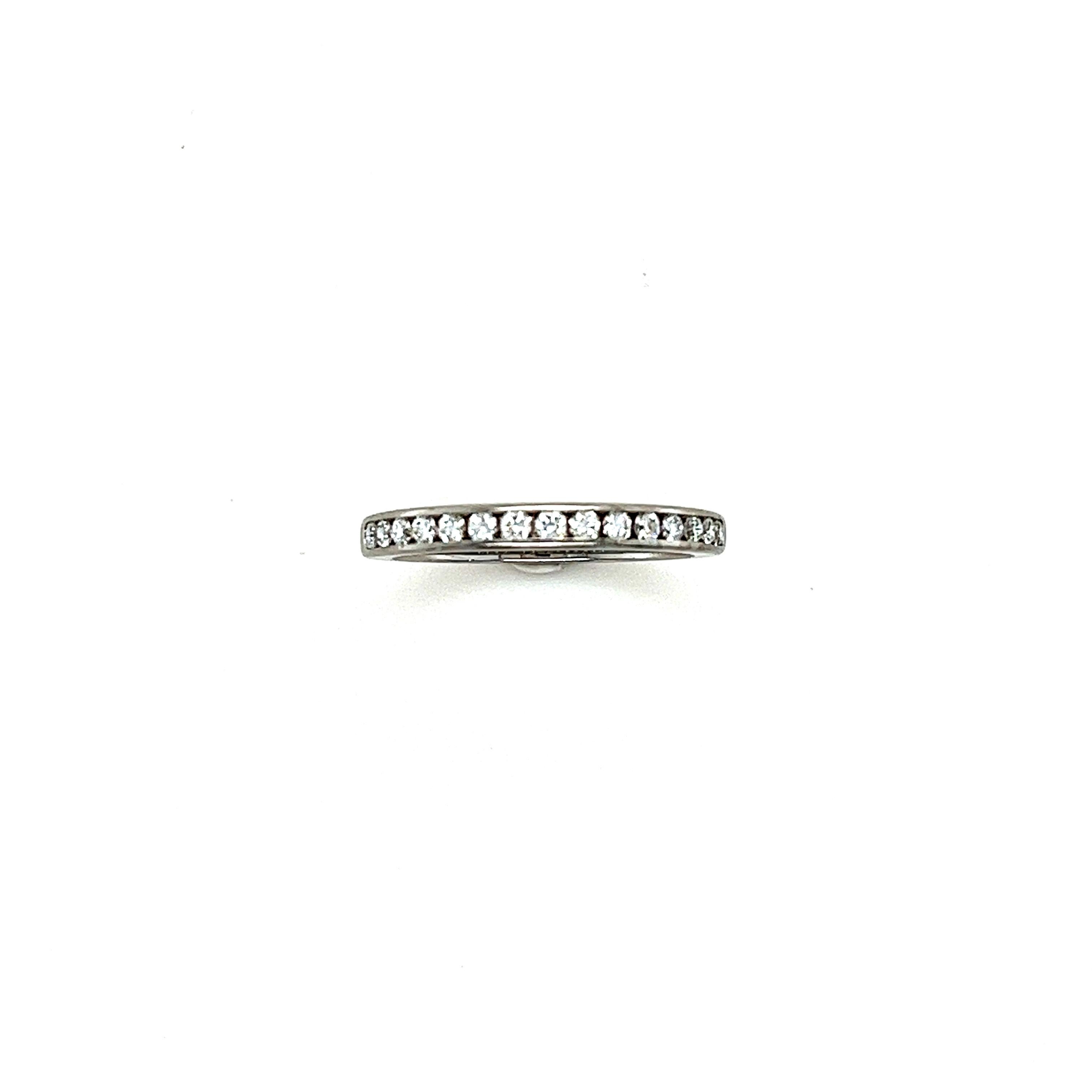 Tiffany & Co Diamond Half Eternity Ring 0.24ct In Excellent Condition For Sale In SYDNEY, NSW
