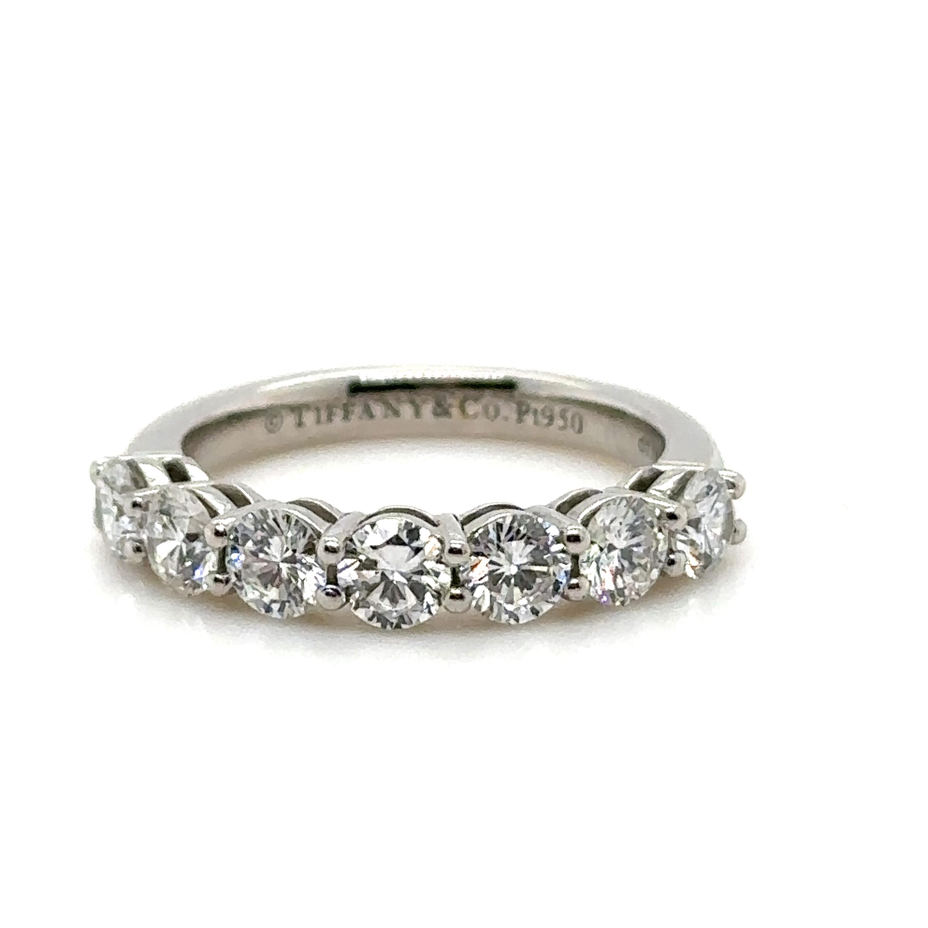 Tiffany & Co Diamond Half Eternity Ring 1.09ct 5