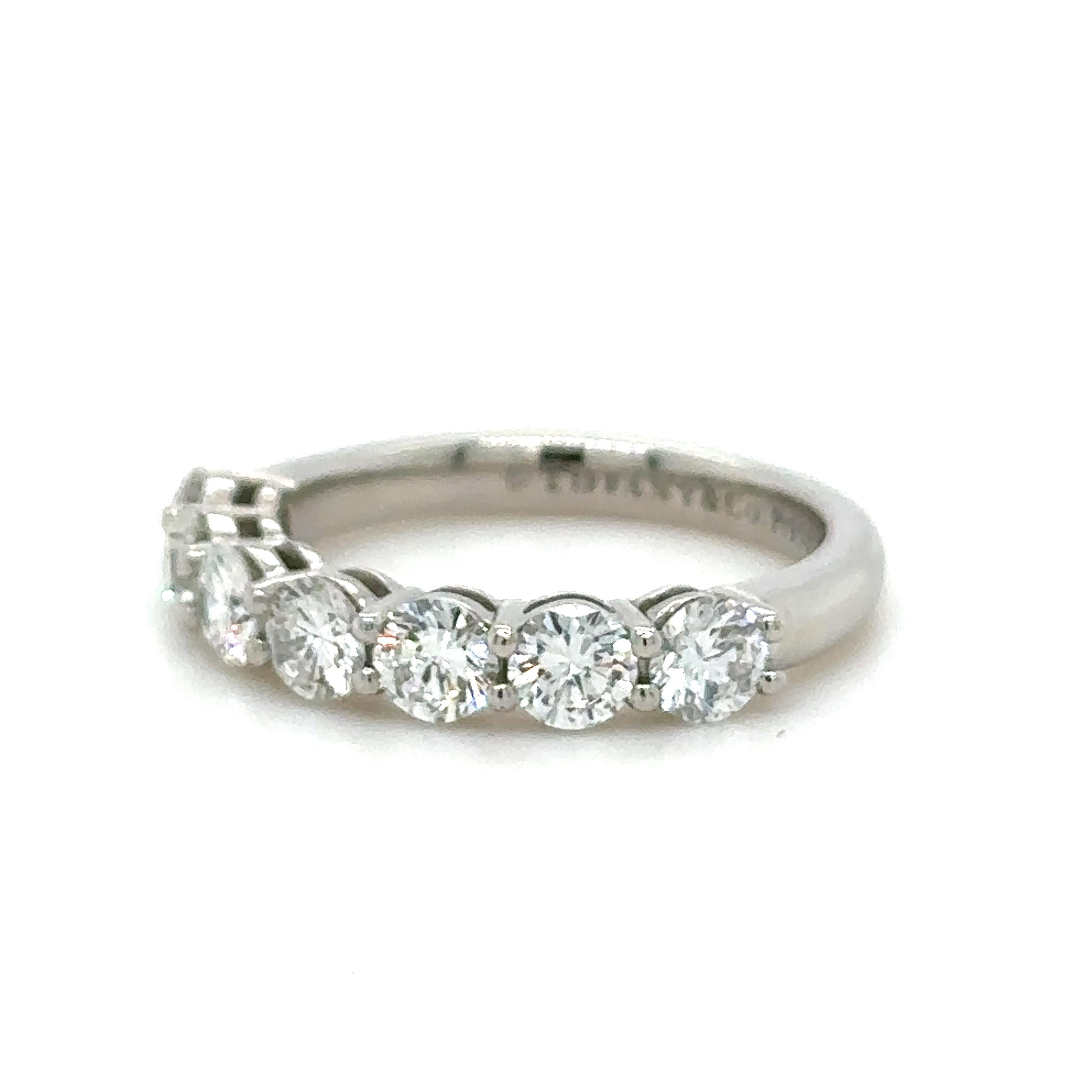 Tiffany & Co Diamond Half Eternity Ring 1.09ct 8