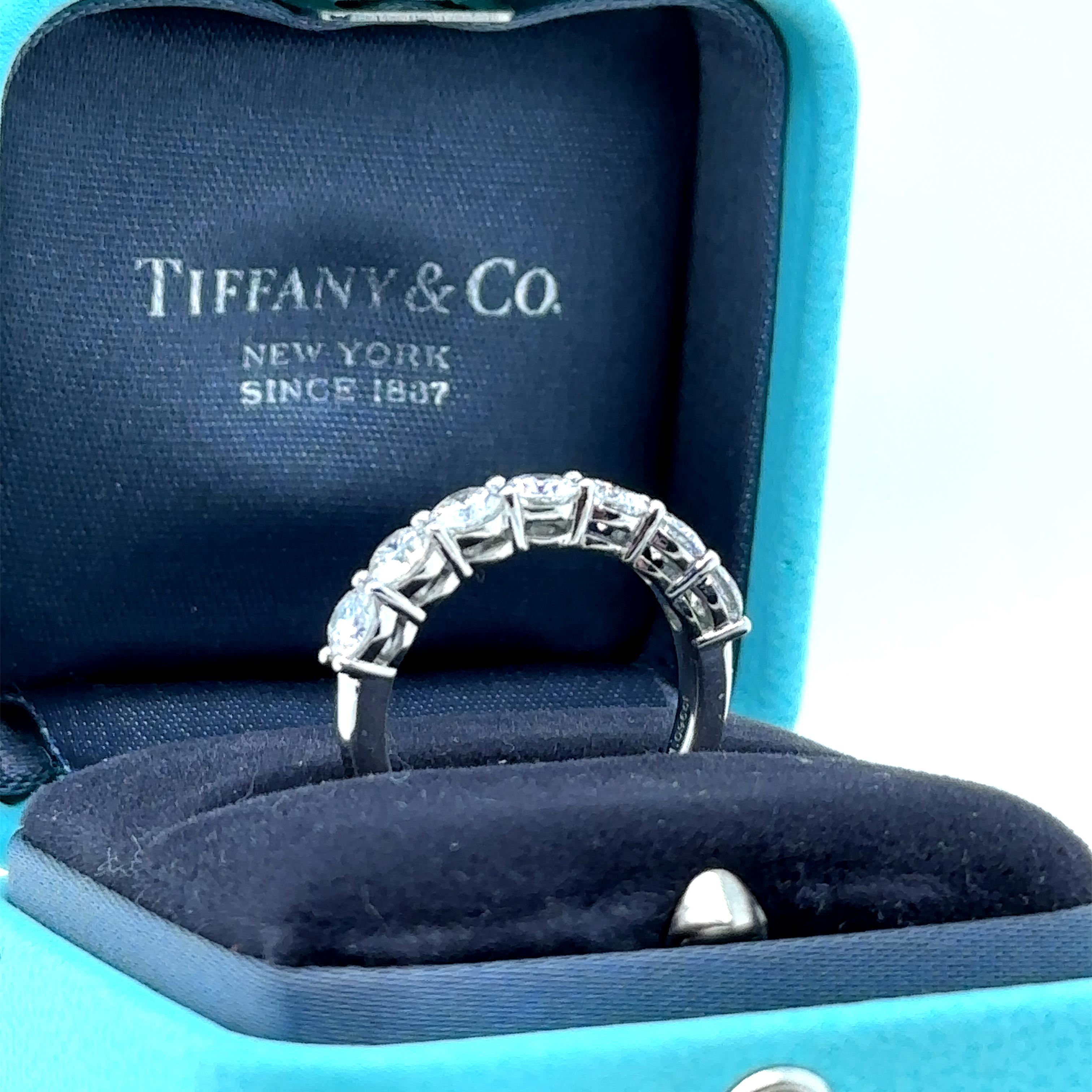 Tiffany & Co Diamond Half Eternity Ring 1.09ct 10