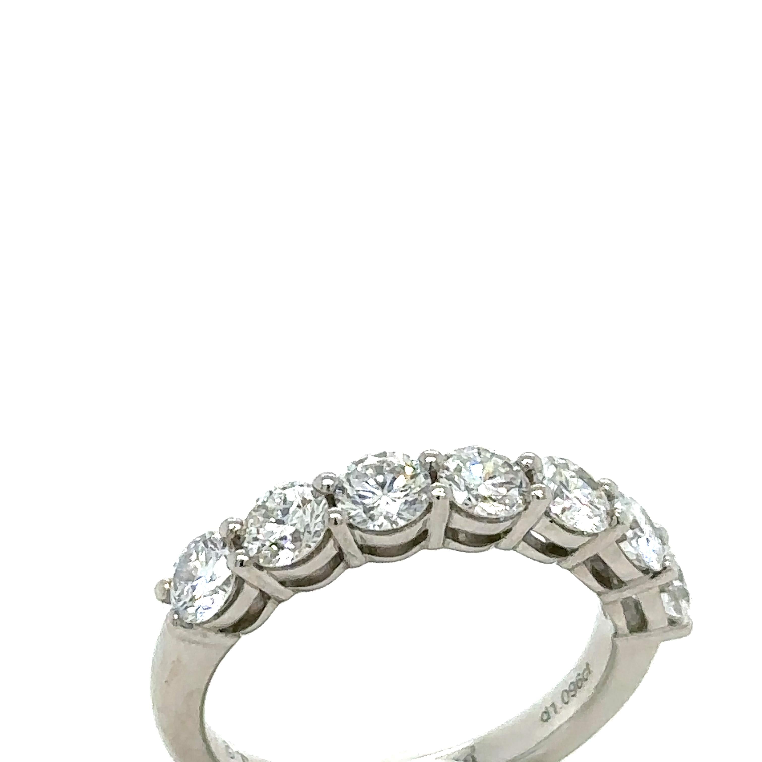 Tiffany & Co Diamond Half Eternity Ring 1.09ct In Excellent Condition In SYDNEY, NSW