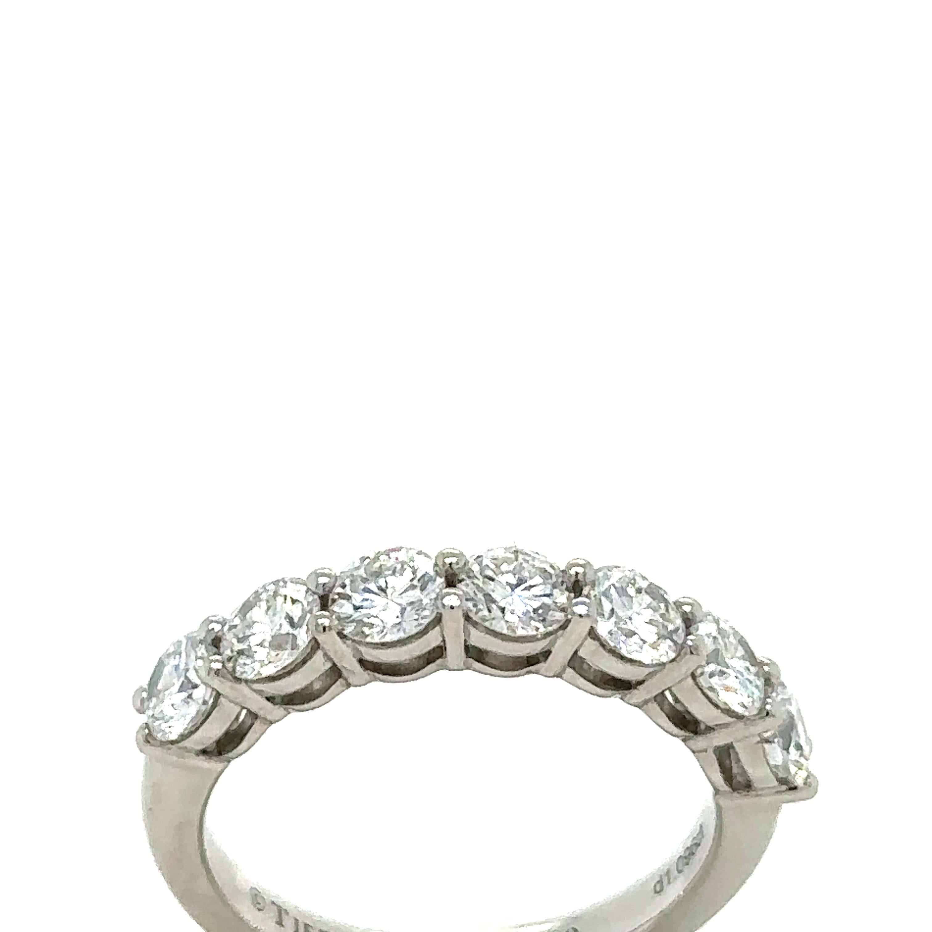 Women's Tiffany & Co Diamond Half Eternity Ring 1.09ct