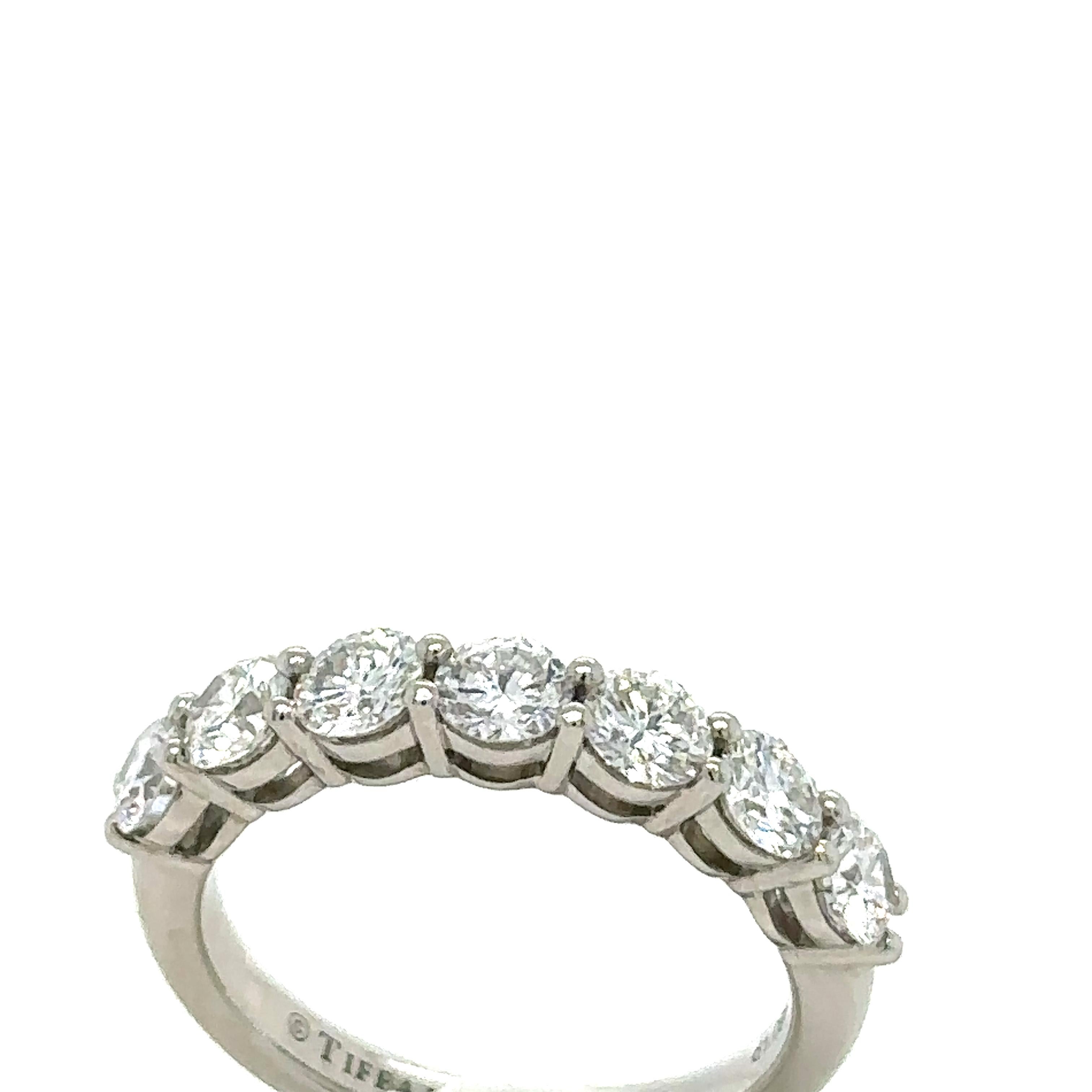 Tiffany & Co Diamond Half Eternity Ring 1.09ct 1