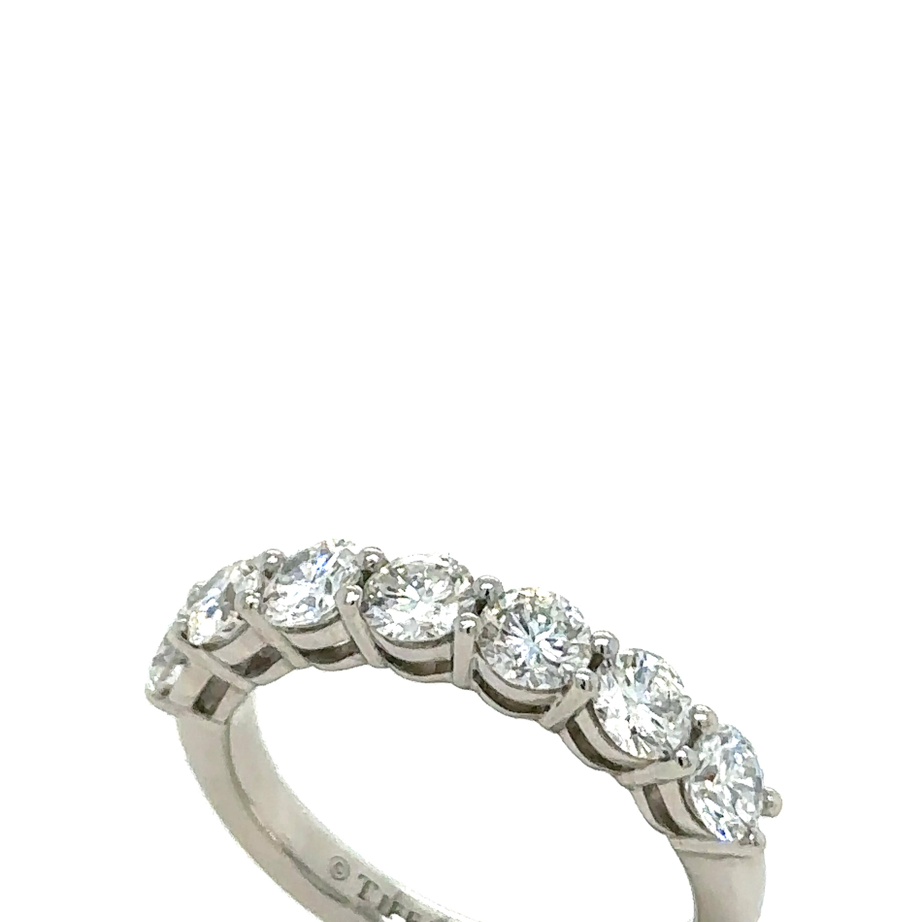 Tiffany & Co Diamond Half Eternity Ring 1.09ct 2