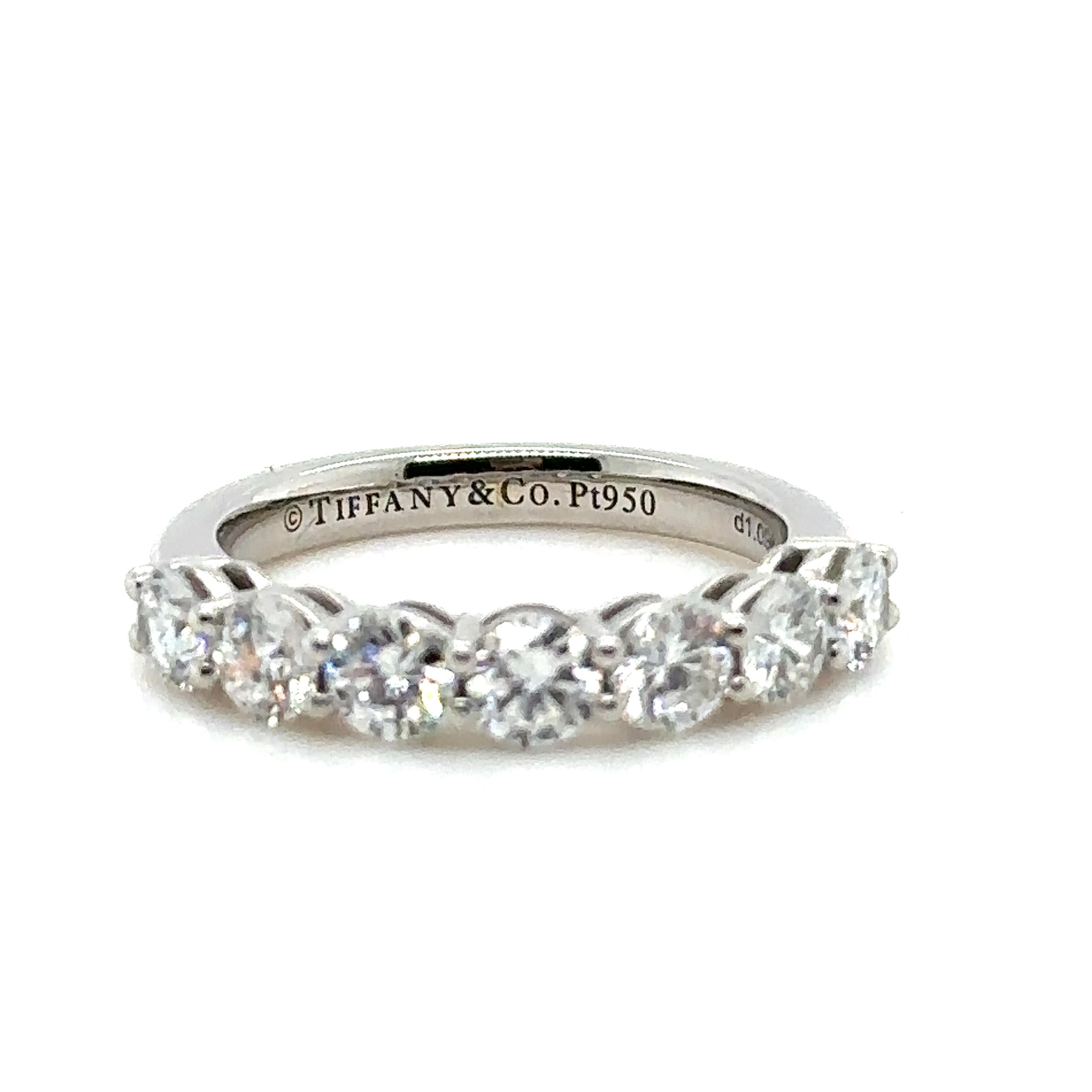 Tiffany & Co Diamond Half Eternity Ring 1.09ct 3