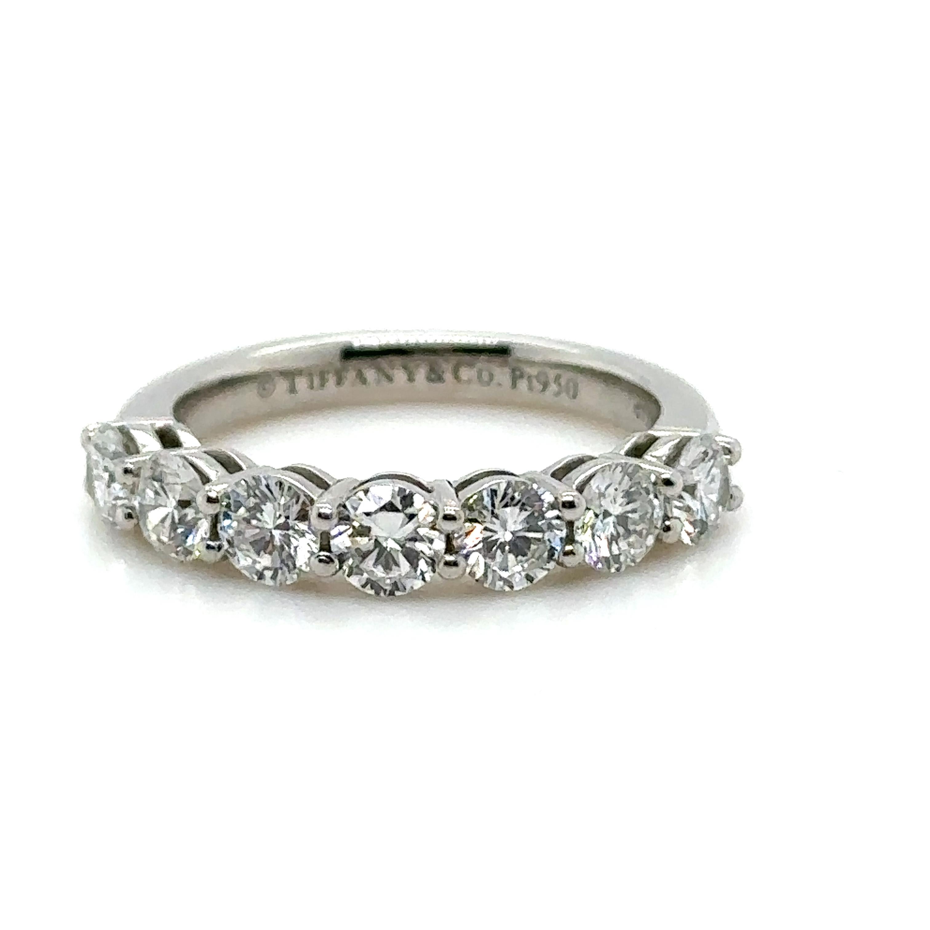 Tiffany & Co Diamond Half Eternity Ring 1.09ct 4