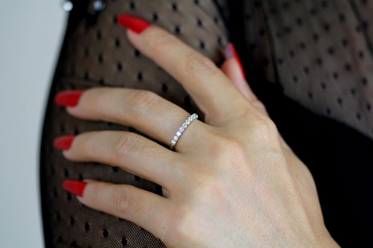 Tiffany and Co. Diamond Half Eternity Ring in Platinum, British