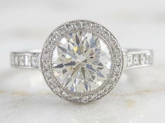 Tiffany & Co. Anello di fidanzamento con diamante a forma di aureola - 1,89 carati totali