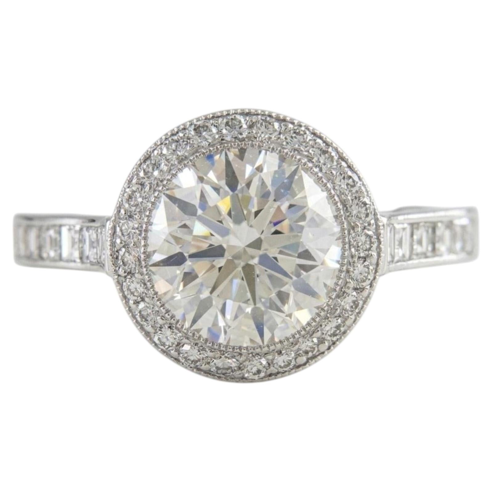 Tiffany & Co. Anillo de compromiso con halo de diamantes - 1,89 quilate total