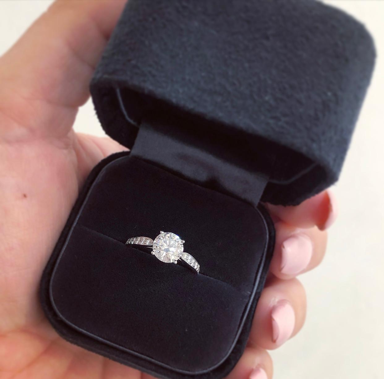 Tiffany & Co. Diamond Harmony Solitaire Ring Modern In Good Condition For Sale In London, GB