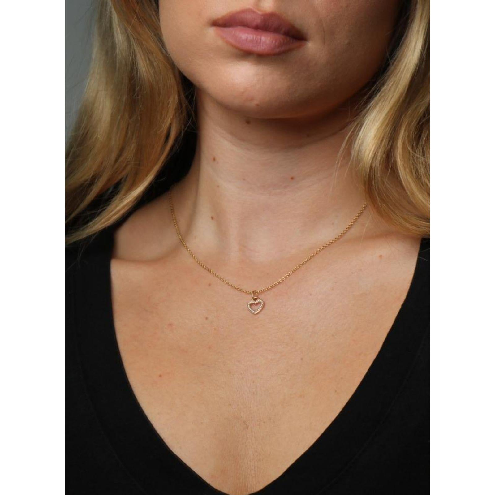 Tiffany & Co. Charm a forma di cuore con diamante in oro rosa 18k in vendita 7
