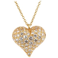 Tiffany & Co. Diamond Heart Gold Necklace