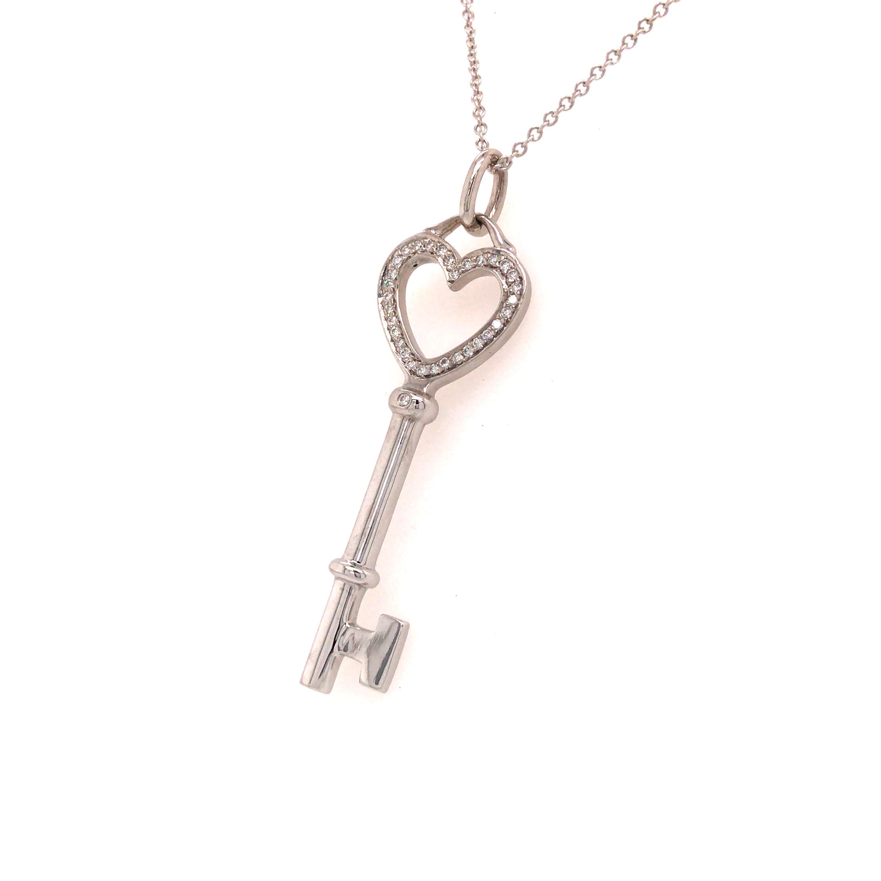 tiffany and co heart key necklace