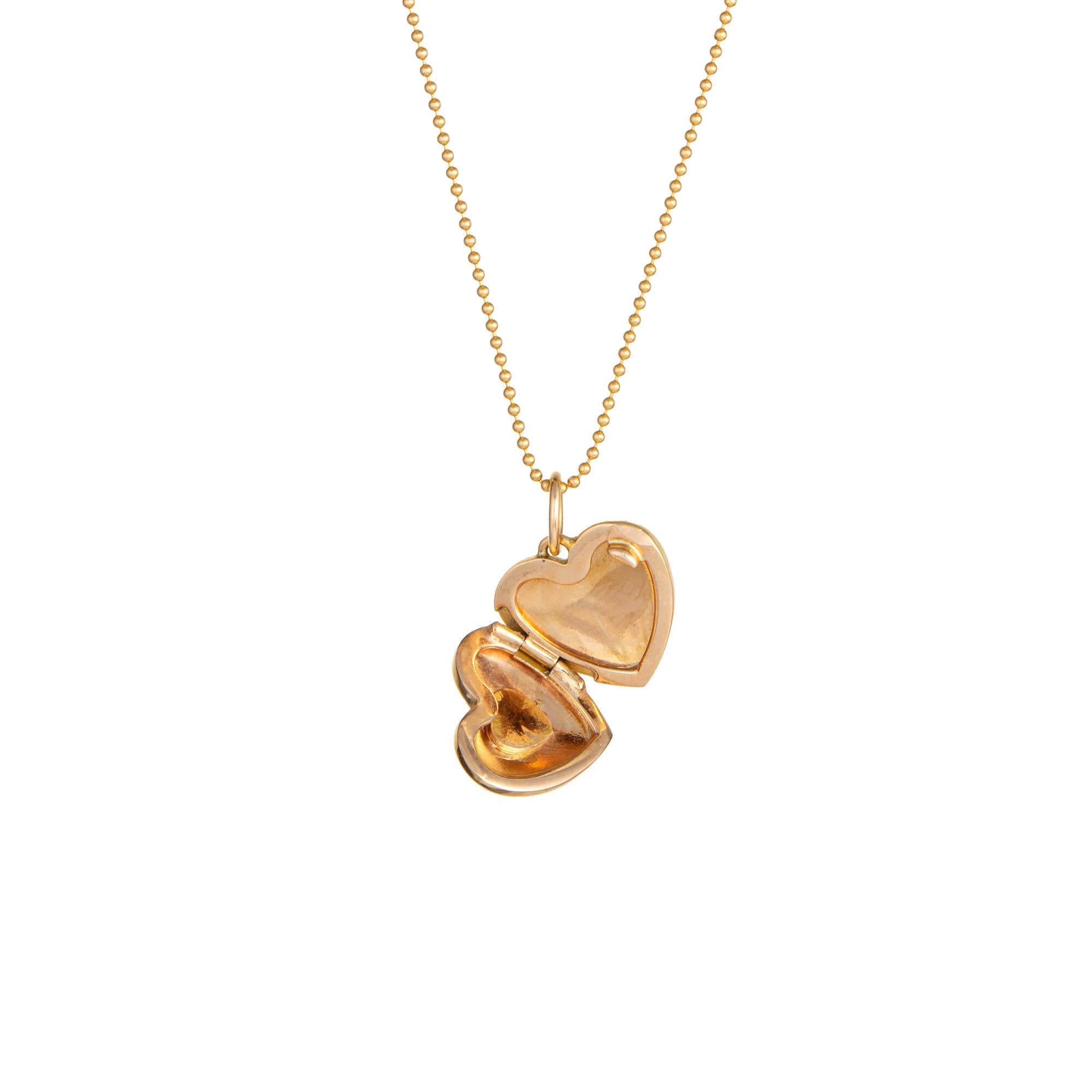 Round Cut Tiffany & Co Diamond Heart Locket Necklace Pendant 18k Rose Gold Signed Jewelry For Sale