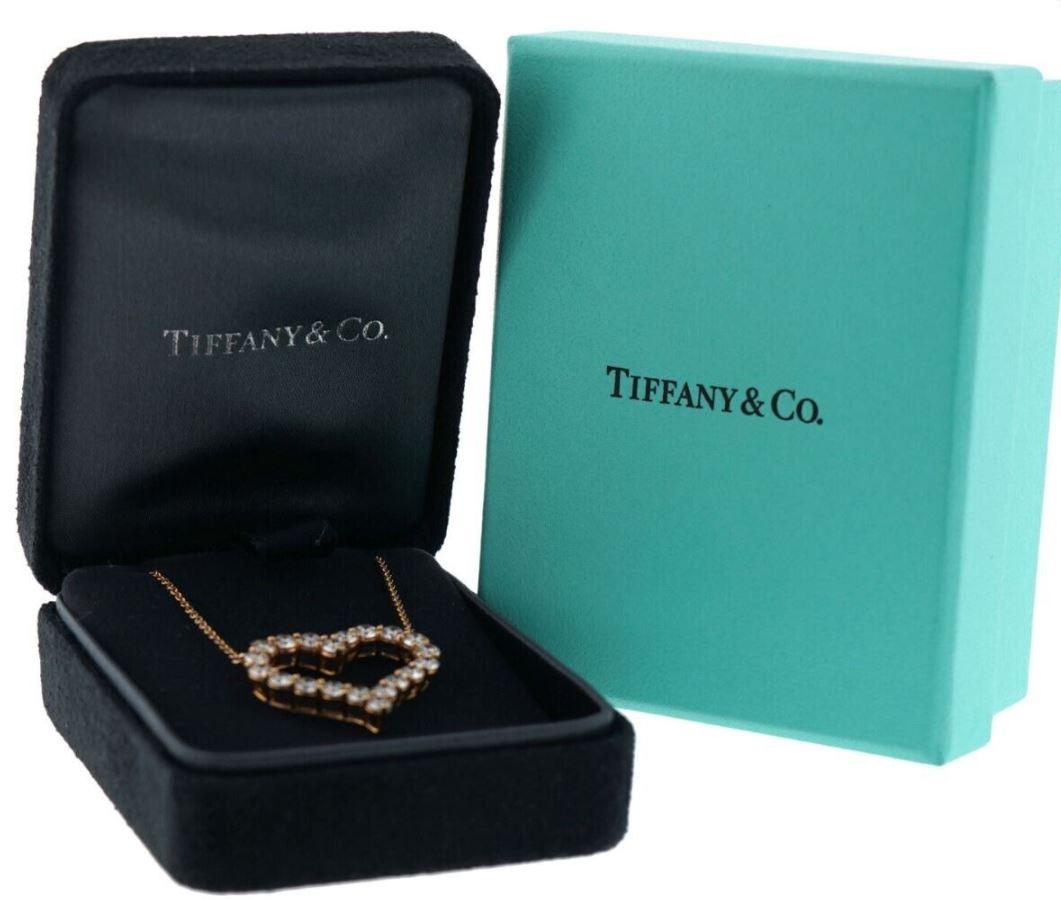 Tiffany & Co. Diamant-Herz-Halskette (Rundschliff) im Angebot