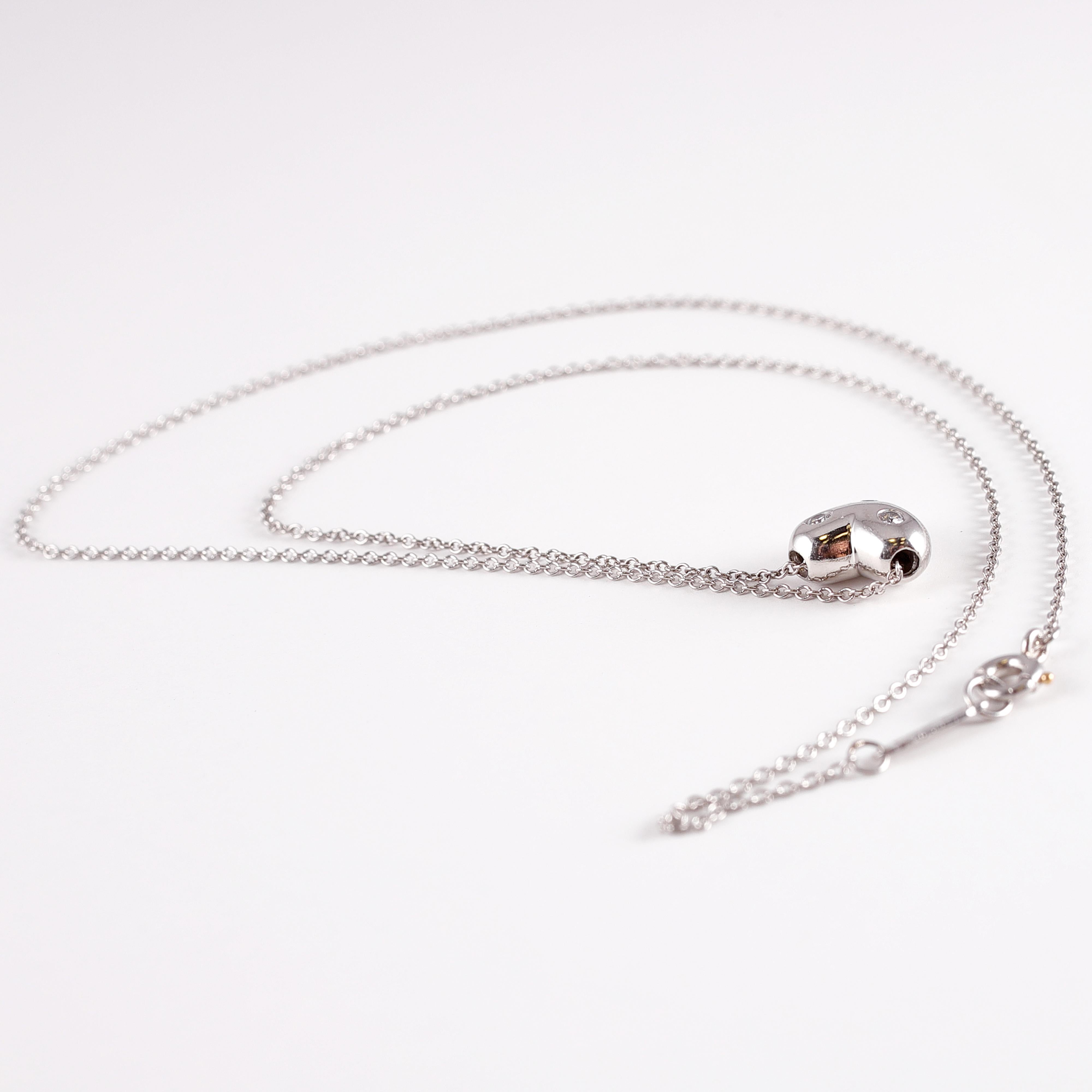 Tiffany & Co. Diamond Heart Necklace in Platinum In Good Condition In Dallas, TX