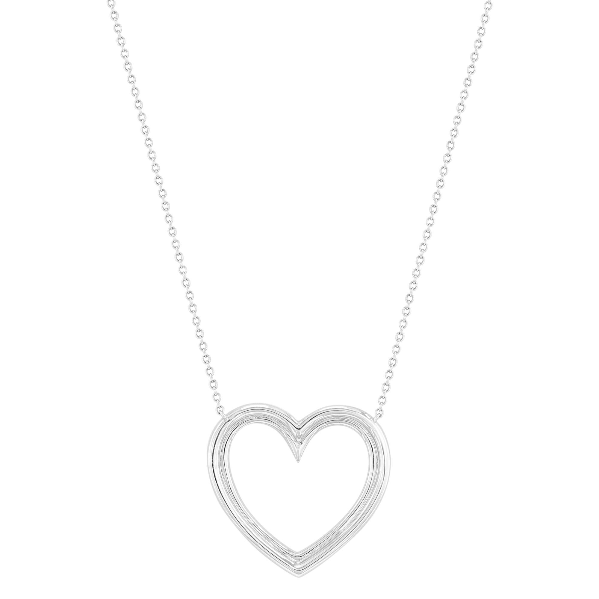 Tiffany and Co. Diamond Heart Necklace Platinum 0.57 Cttw For Sale at