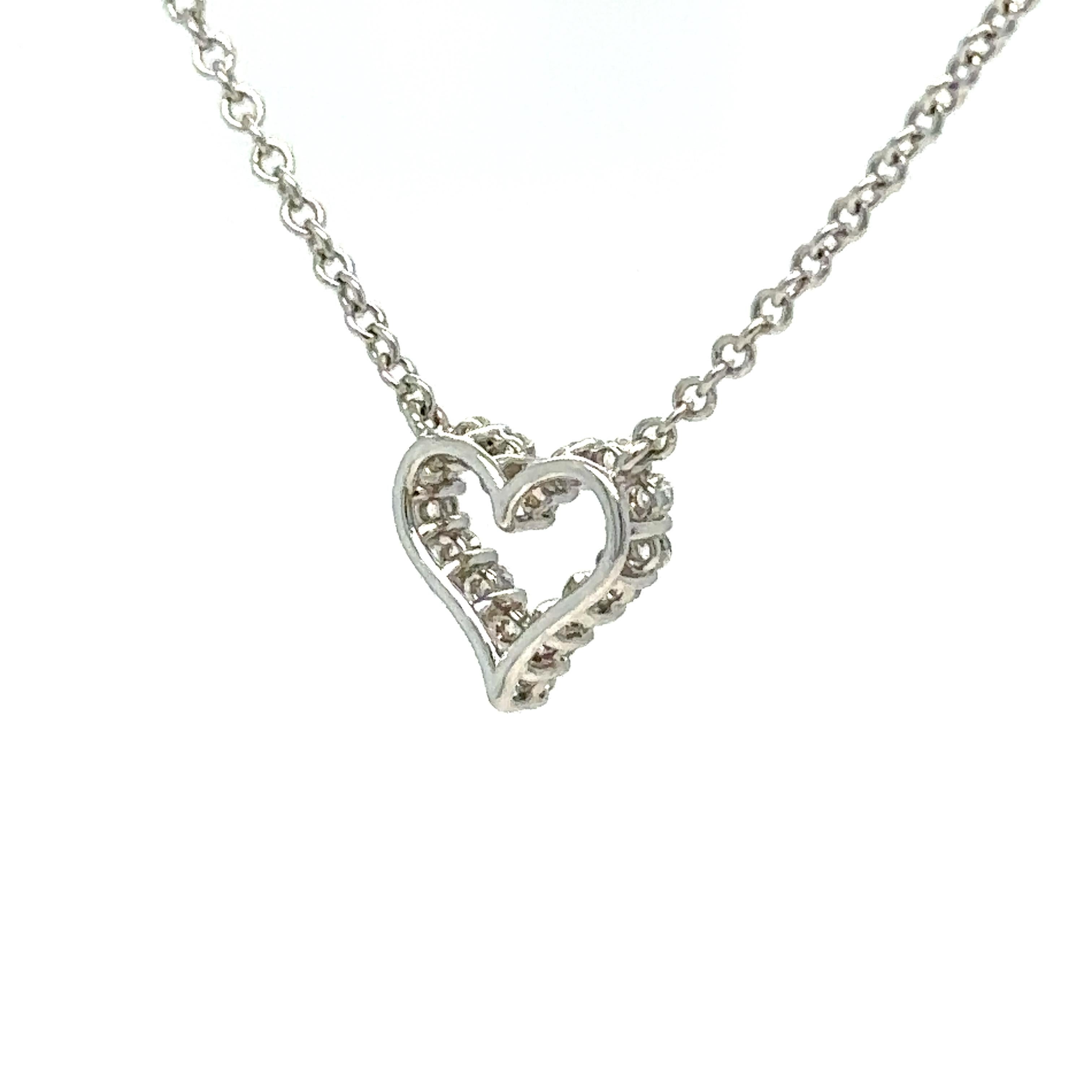 Tiffany & Co. Diamond Heart Pendant 0.20 Carat 3