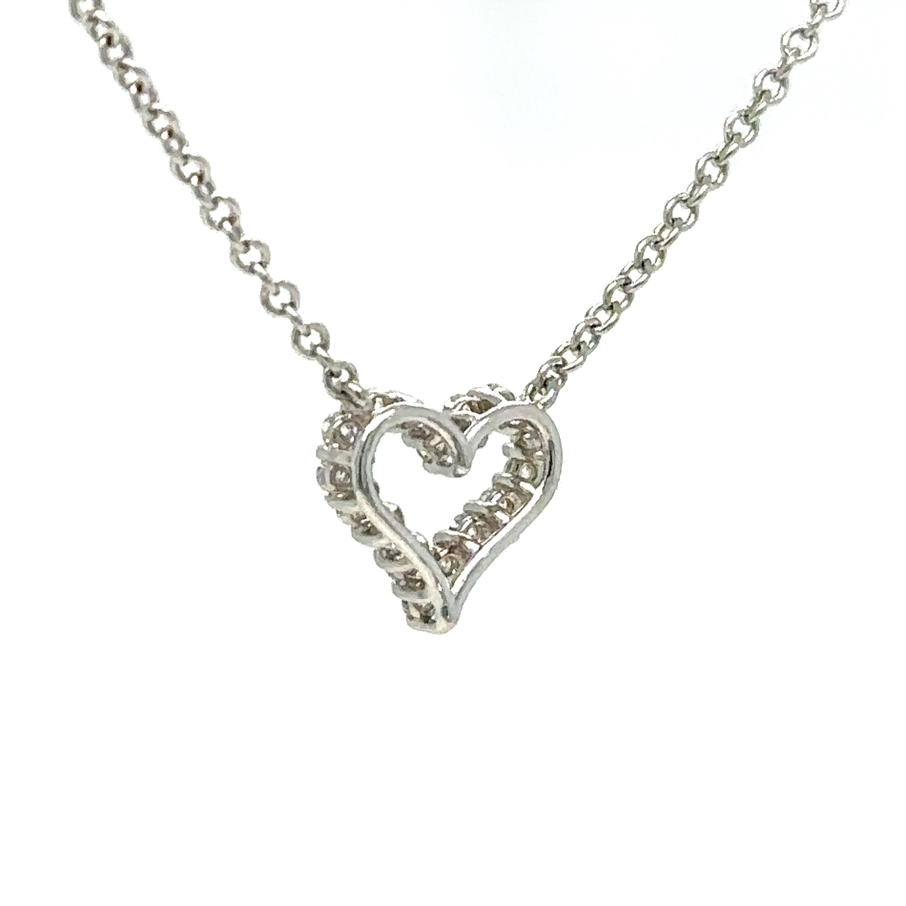 Tiffany & Co. Diamond Heart Pendant 0.20 Carat 5