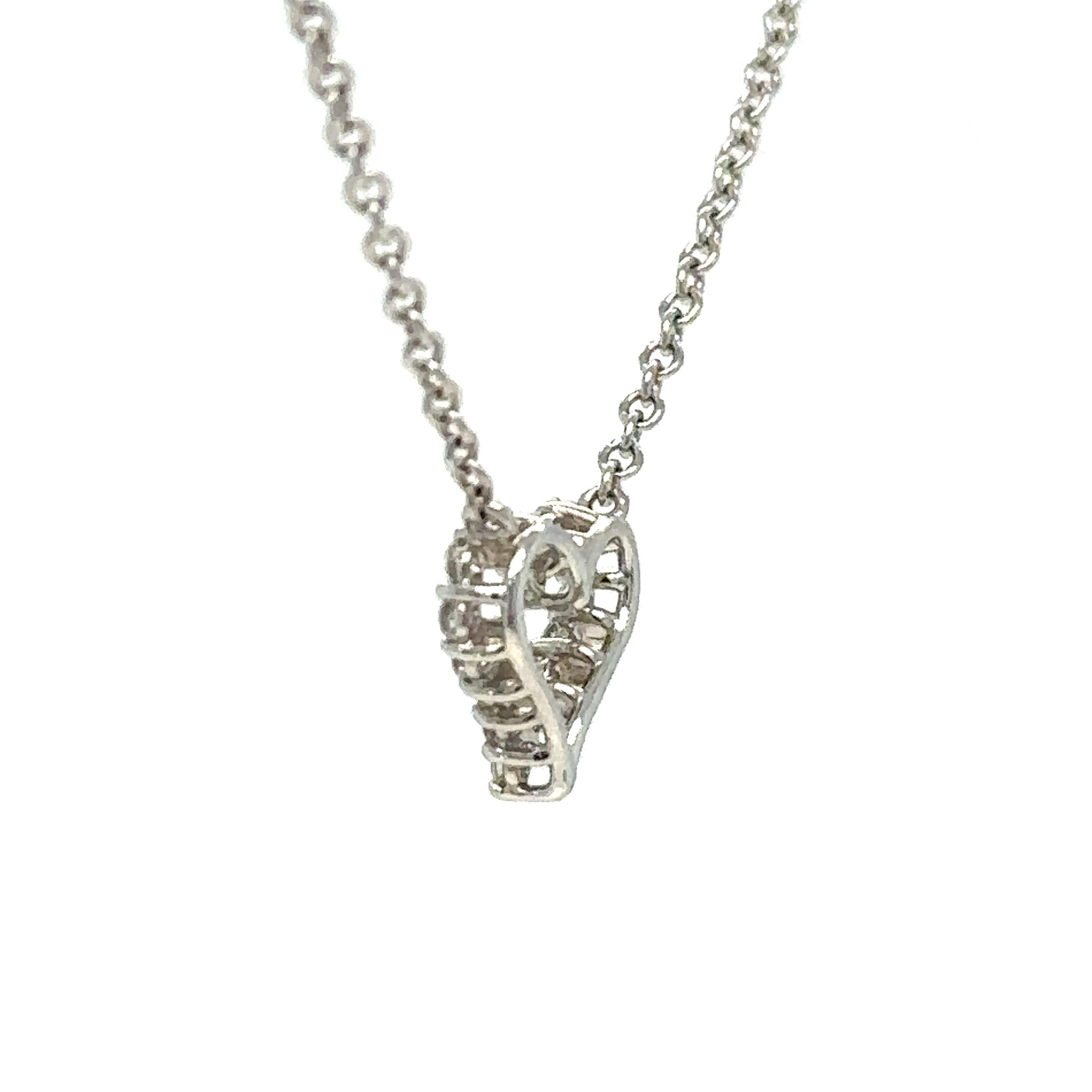 Tiffany & Co. Diamond Heart Pendant 0.20 Carat 6
