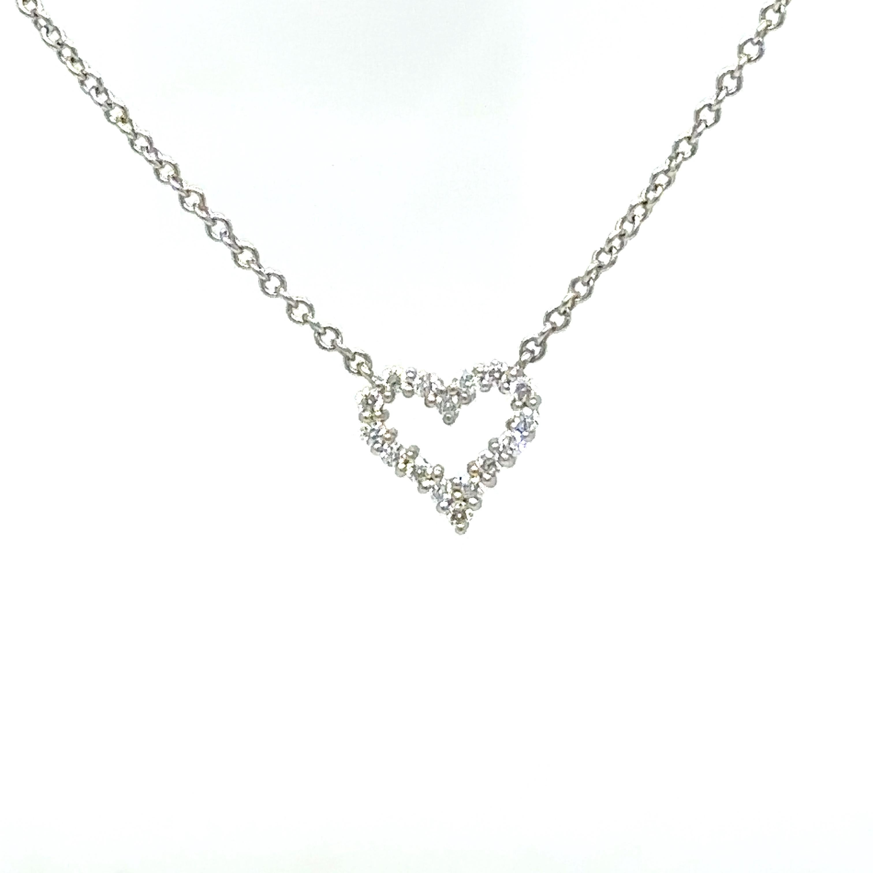 Tiffany & Co. Diamond Heart Pendant 0.20 Carat 7