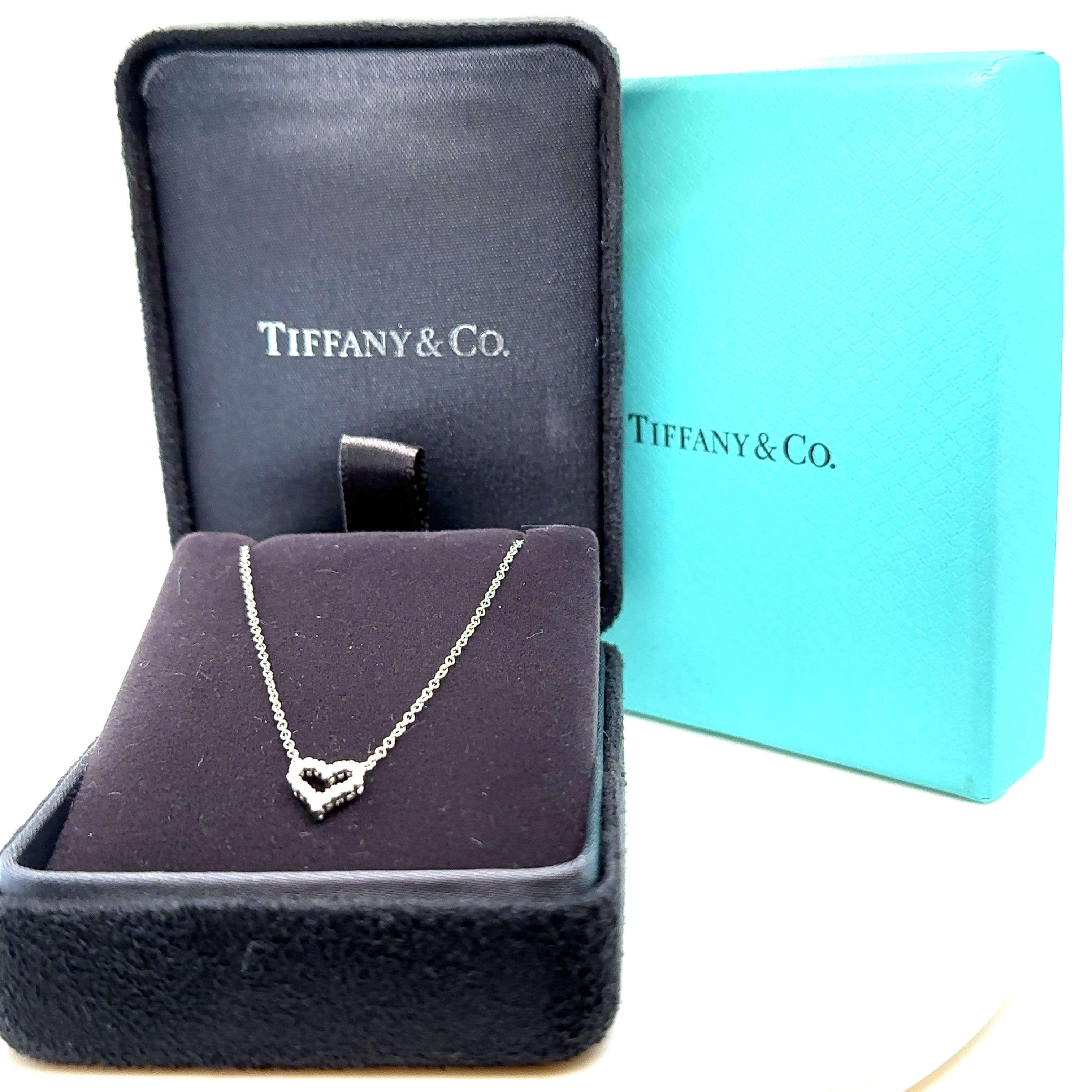 Tiffany & Co. Diamond Heart Pendant 0.20 Carat 8