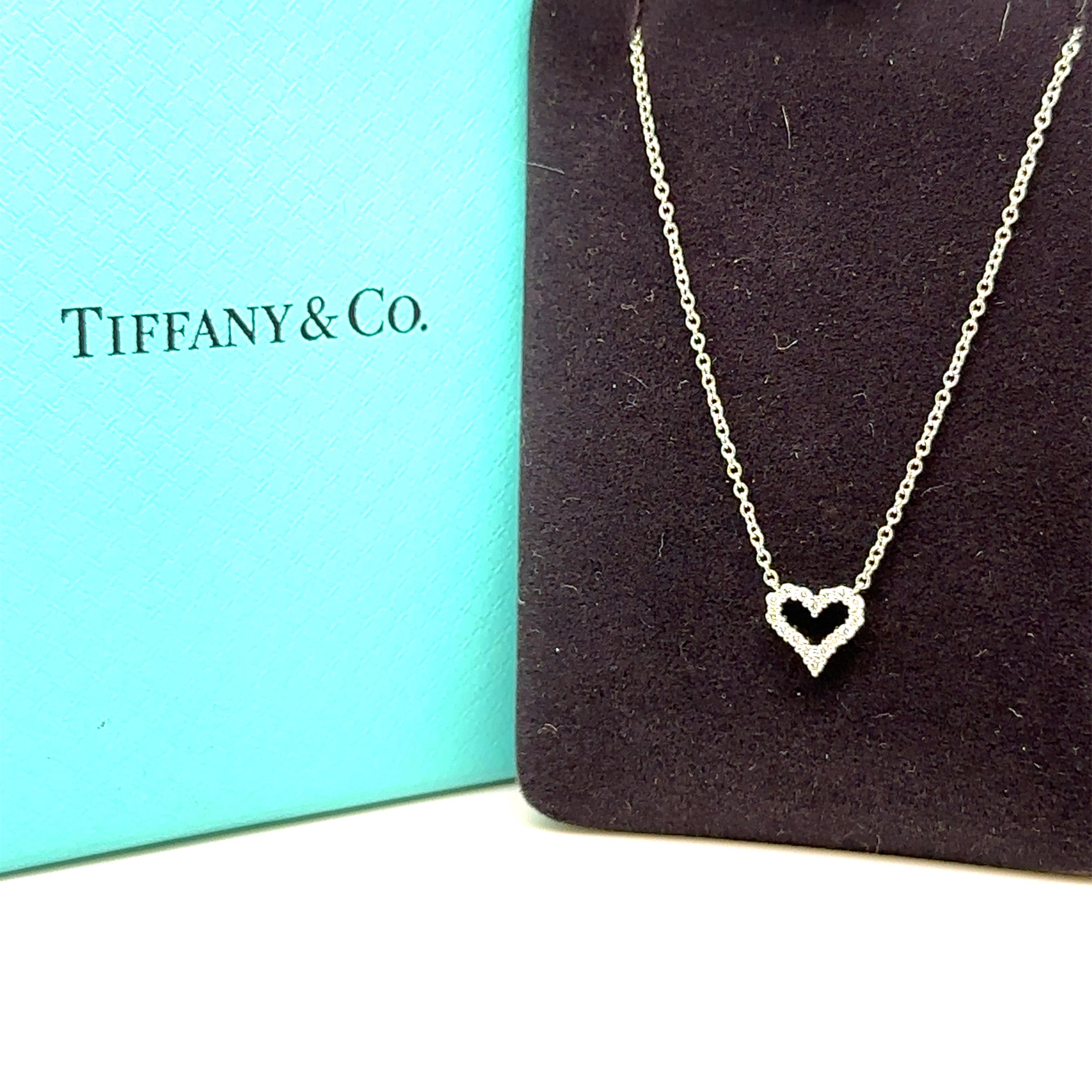 Tiffany & Co. Diamond Heart Pendant 0.20 Carat 11