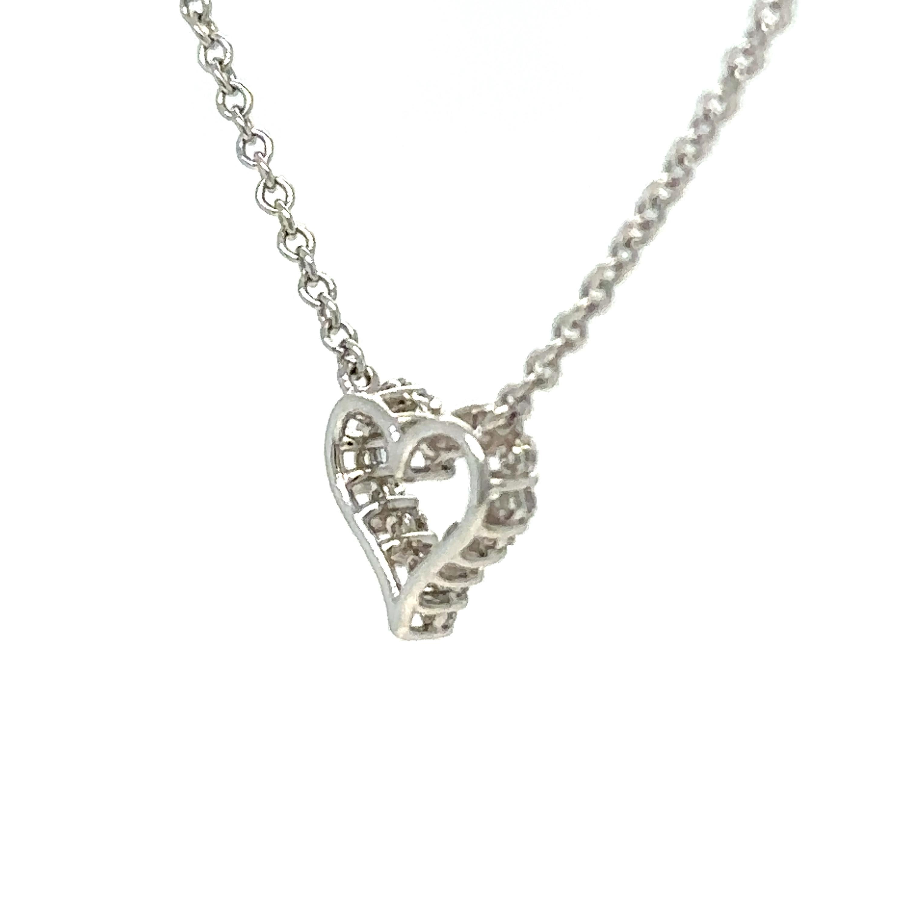 Tiffany & Co. Diamond Heart Pendant 0.20 Carat 2