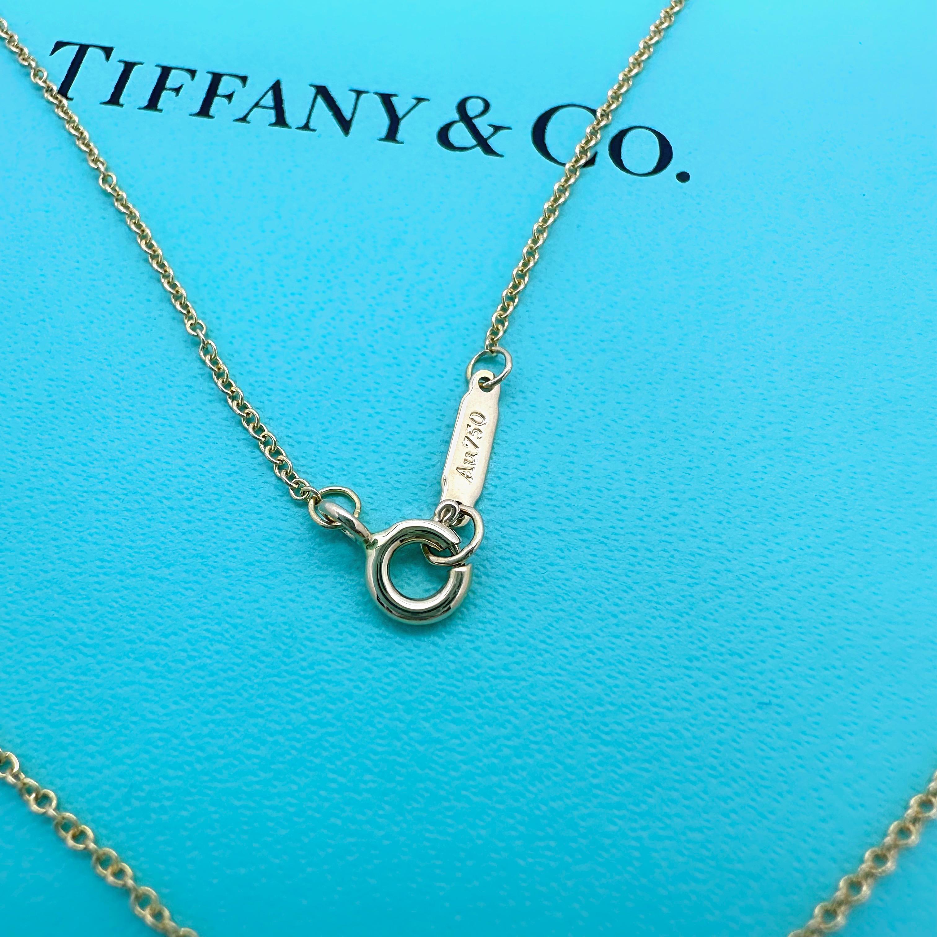 Tiffany & Co. Collier pendentif cœur en or rose 18 carats avec diamants taille mini en vente 4