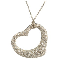 Tiffany & Co. Diamond Heart Pendant Necklace