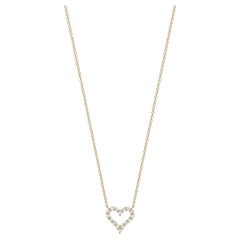 Tiffany & Co. Diamond Heart Pendant Necklace in 18k Rose Gold