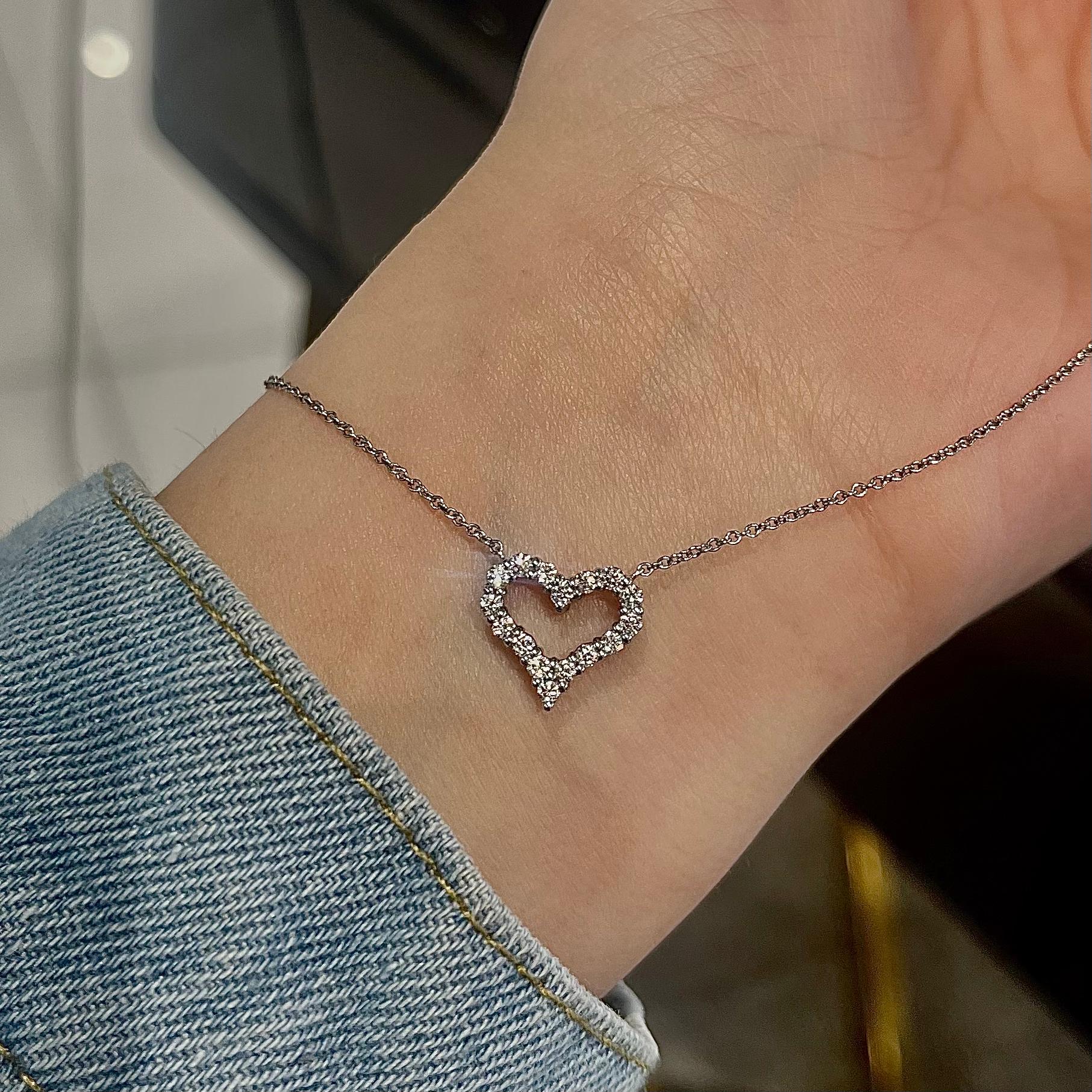 tiffany diamond heart necklace